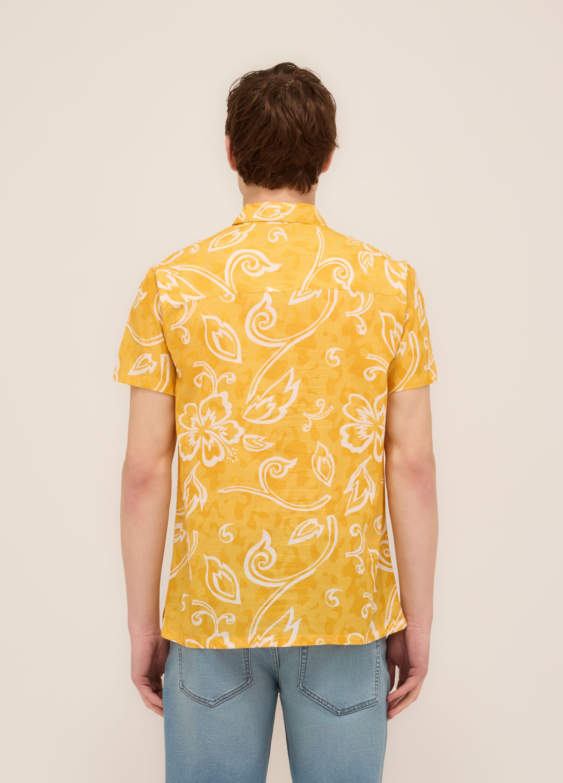 Camicia a maniche corte a fantasia uomo_1