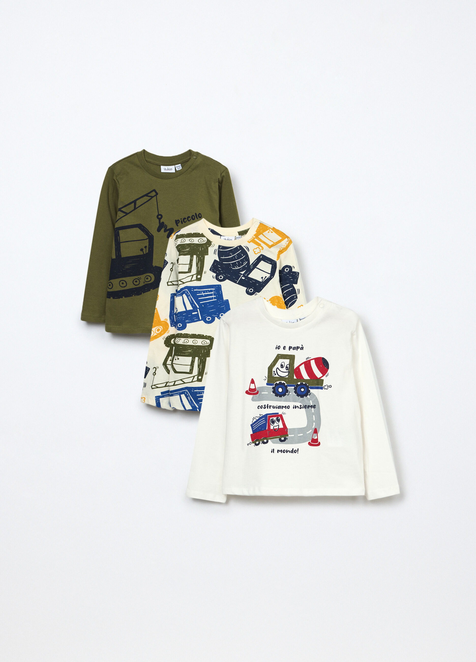 Pack 3 t-shirt in jersey di puro cotone neonato_0