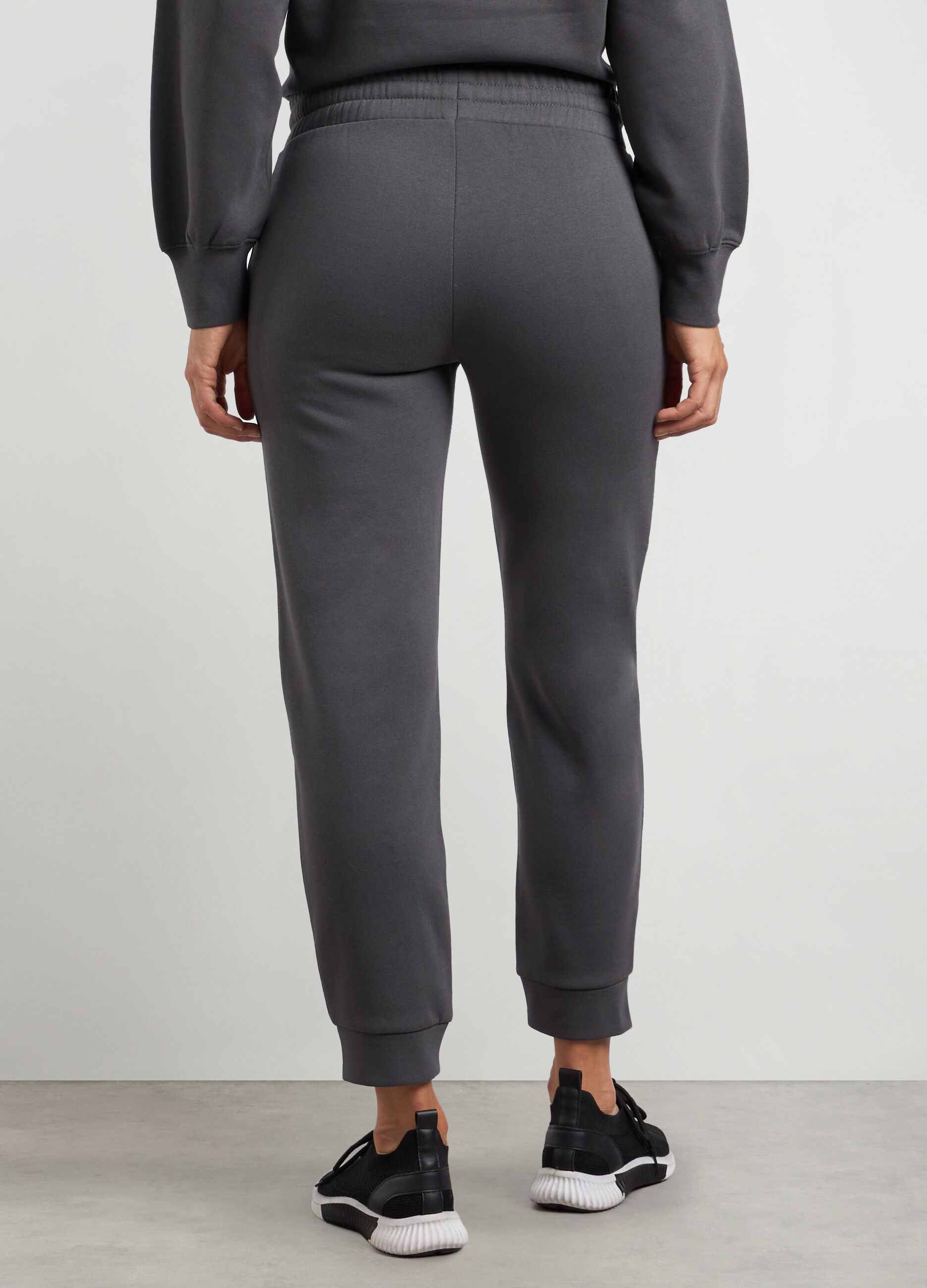Jogger in cotone fleece stretch fitness donna_1