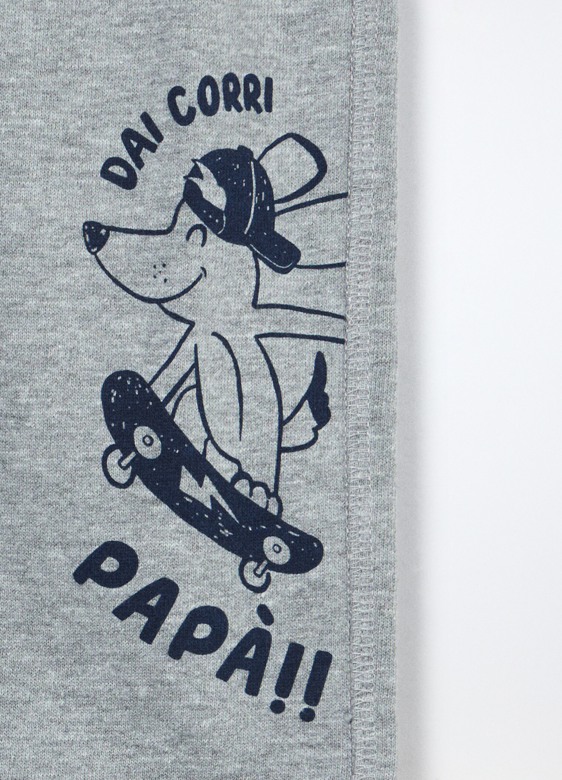 Jogger in french terry di puro cotone neonato_2