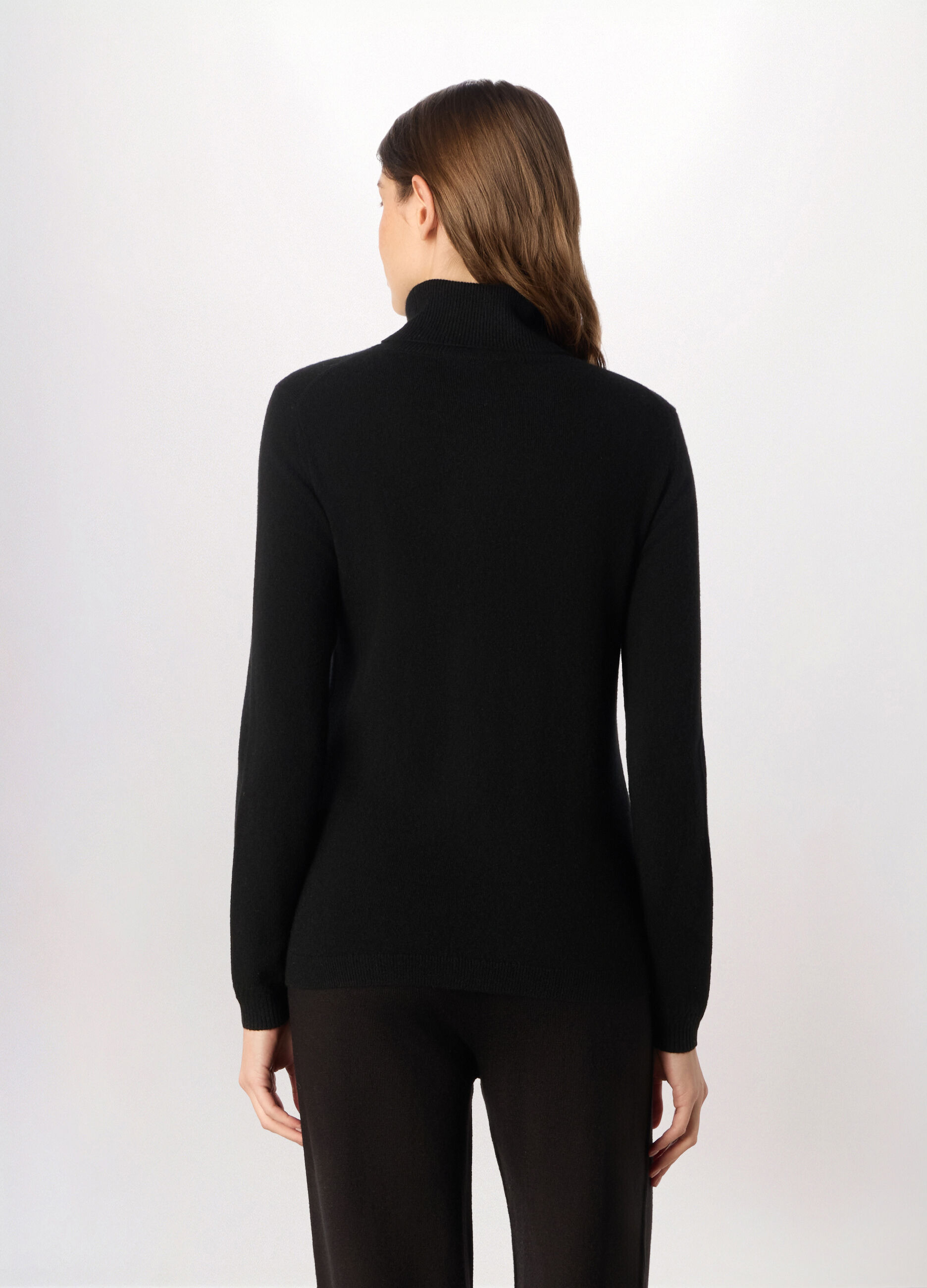 Maglione a collo alto in puro cashmere donna_1