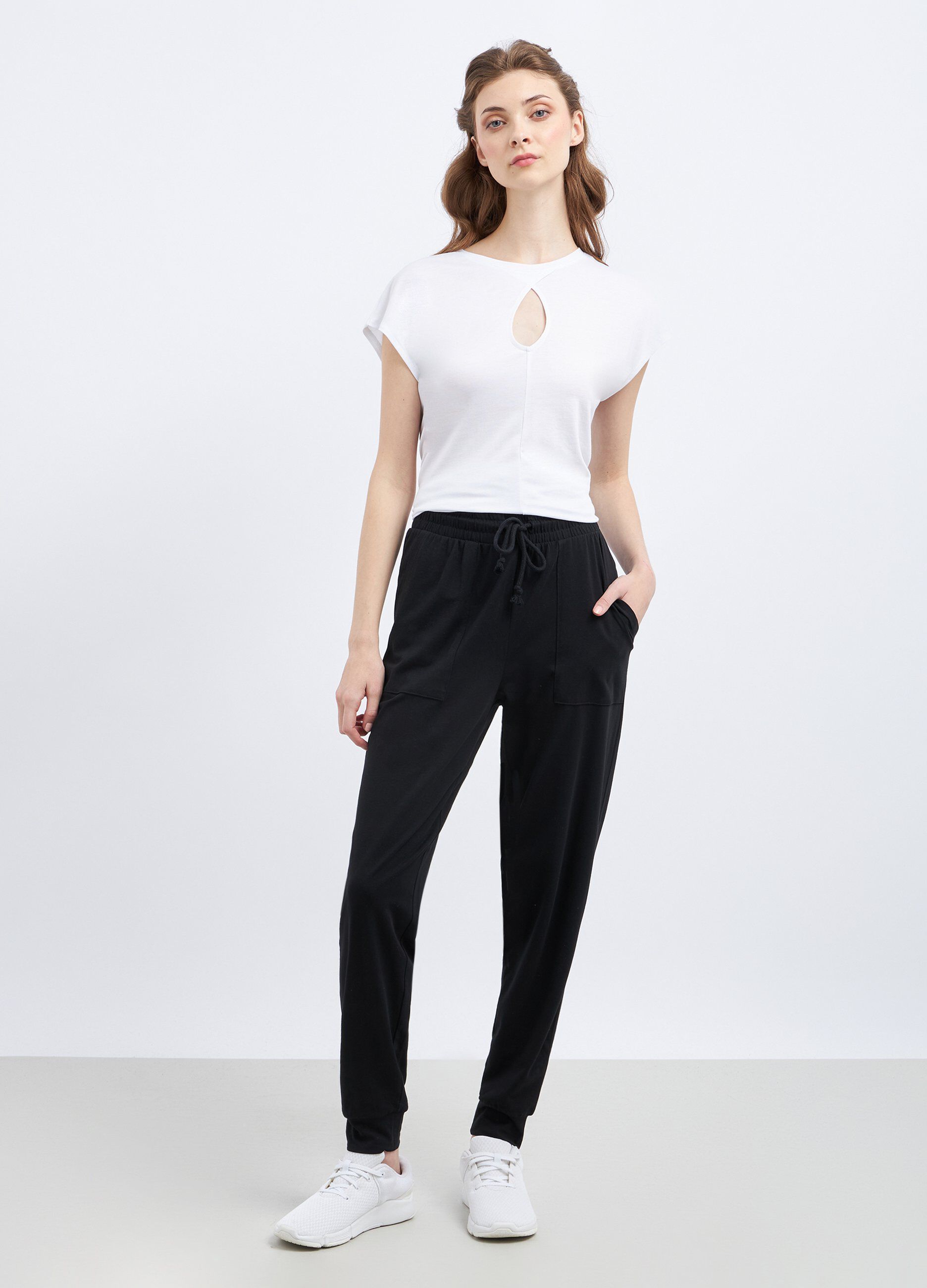 Jogger in cotone stretch Holistic Fitness donna_0
