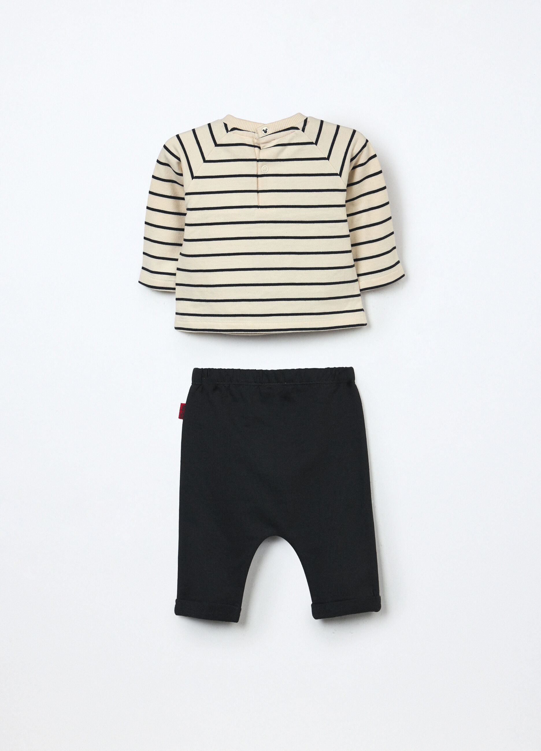 Jogging set in french terry di puro cotone neonato_1
