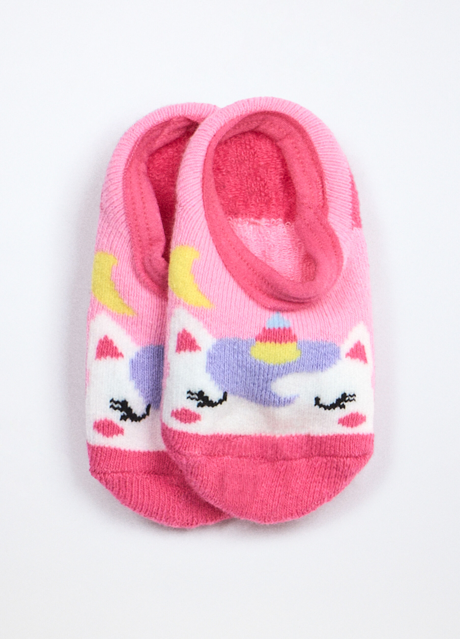 Scarpine antiscivolo in spugna misto cotone neonata_0