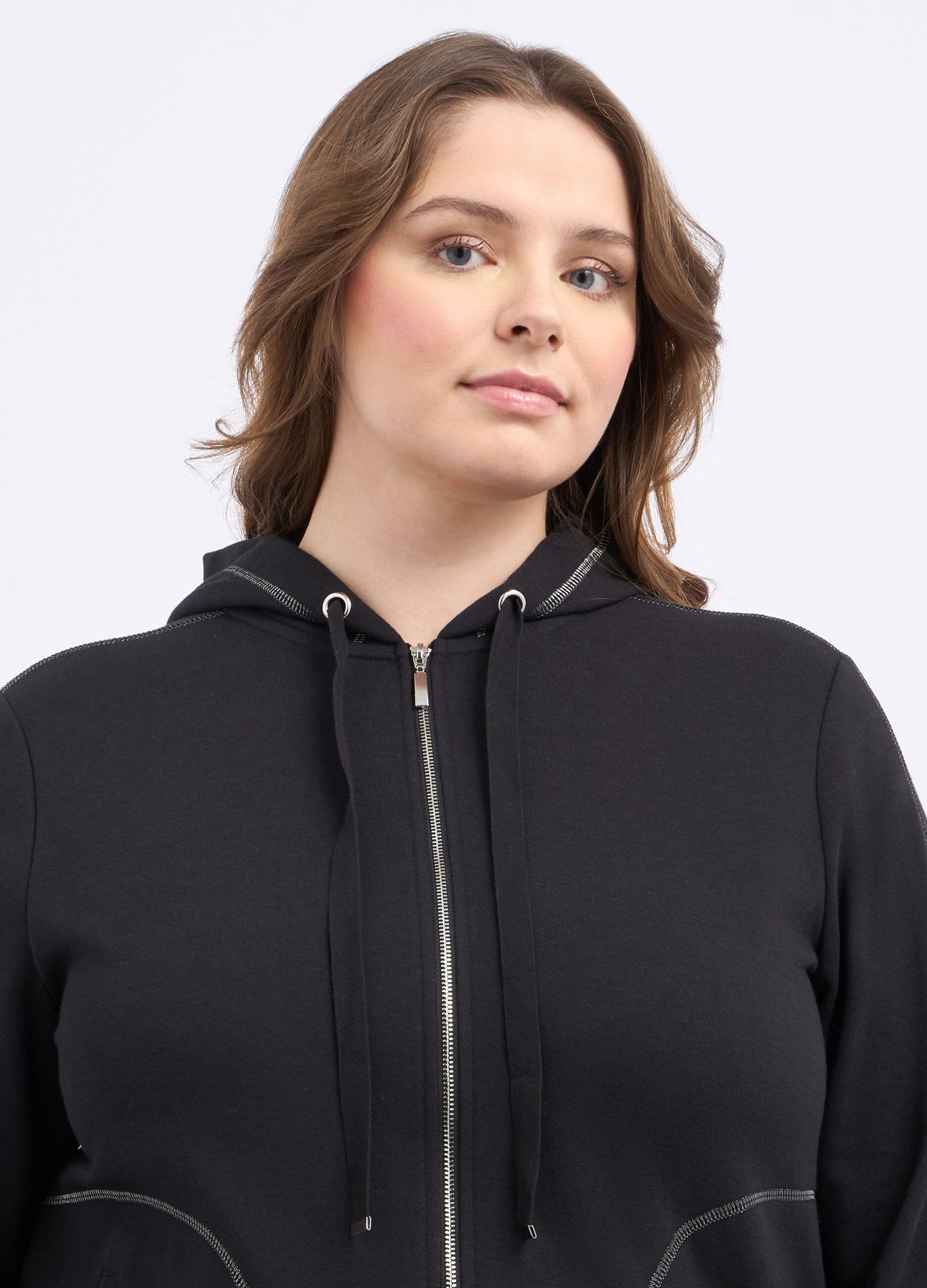 Felpa curvy full zip donna_2