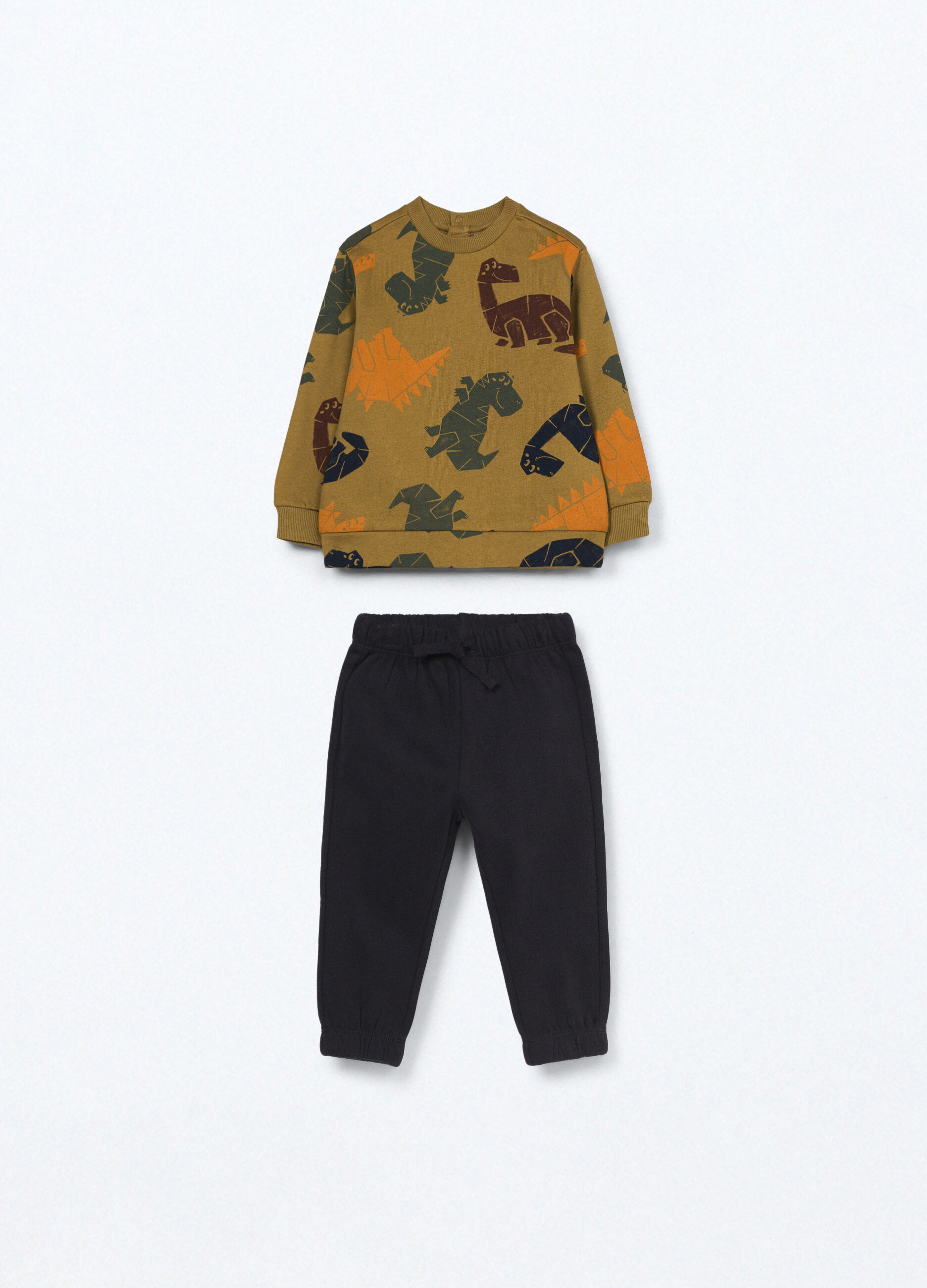 Jogging set in puro cotone fleece neonato_0