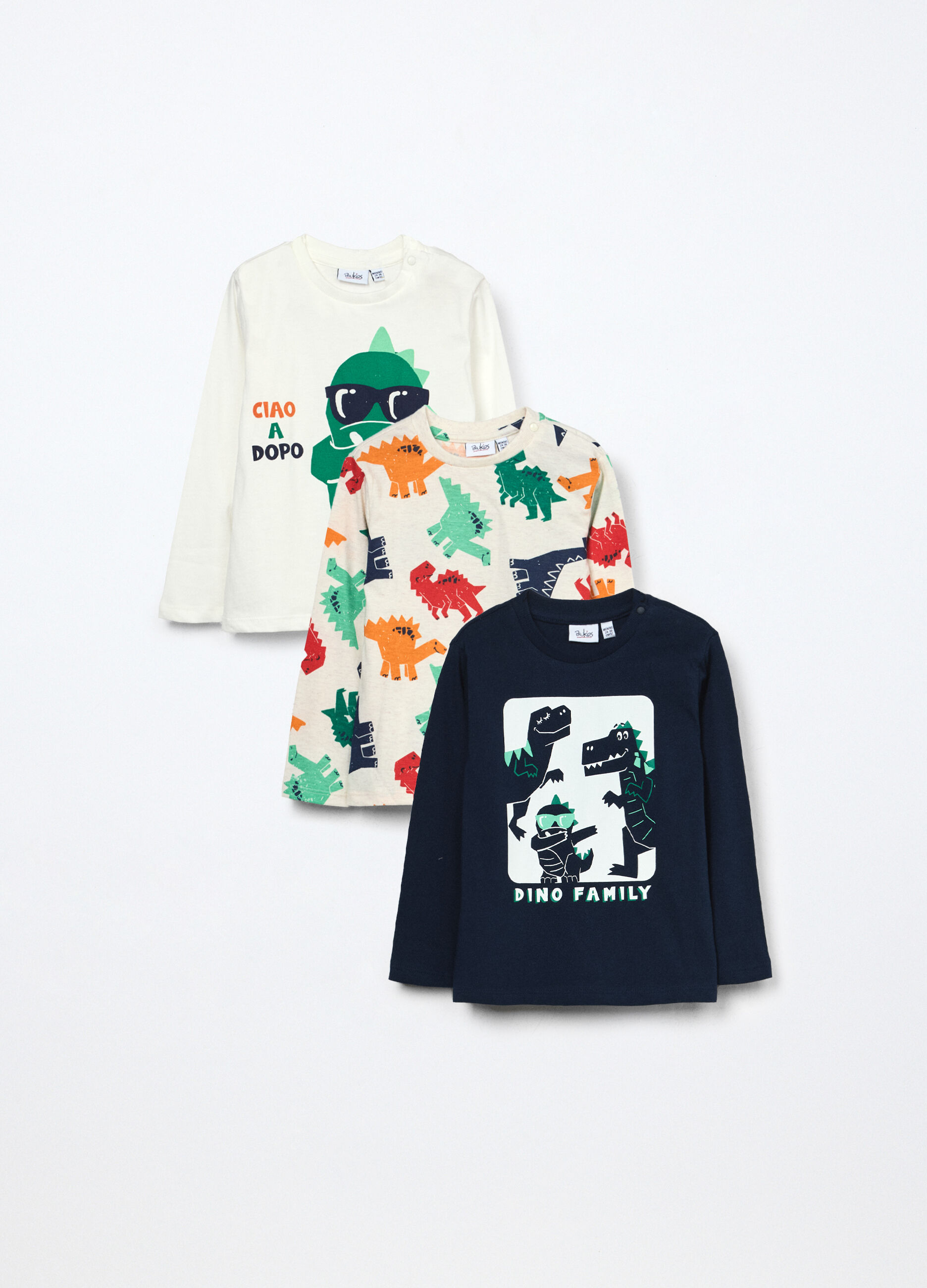 Pack 3 t-shirt in jersey di puro cotone neonato_0