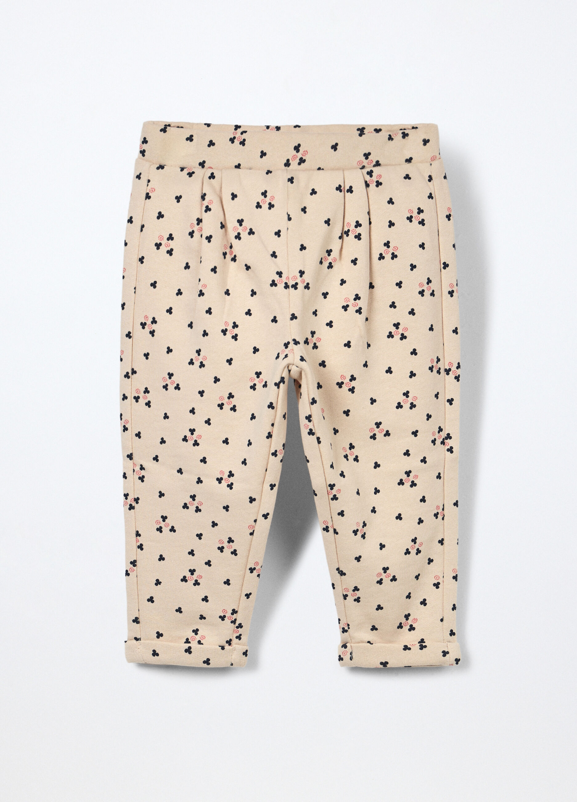 Jogger in french terry di puro cotone neonata_0