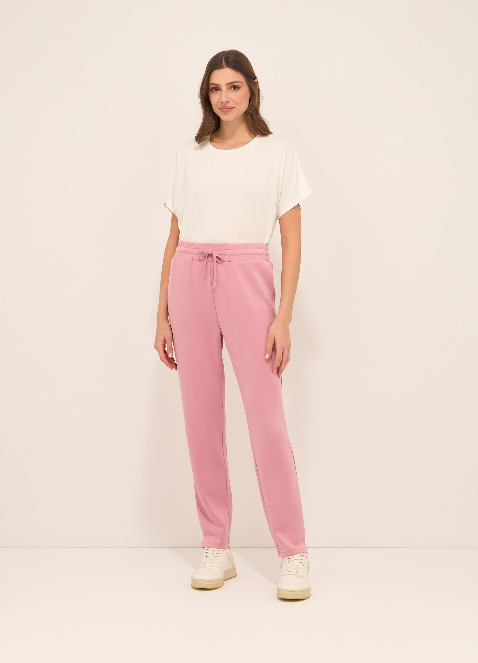 Jogger in jersey di misto modal donna_0