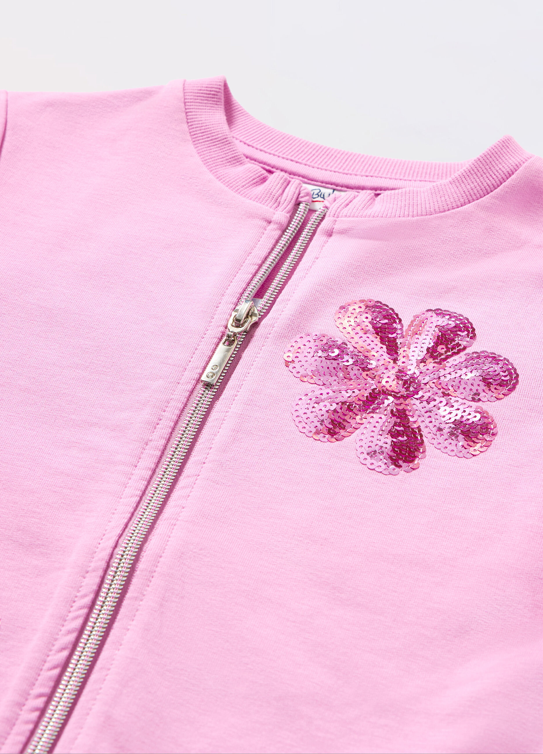 Felpa in french terry di cotone stretch bambina_1