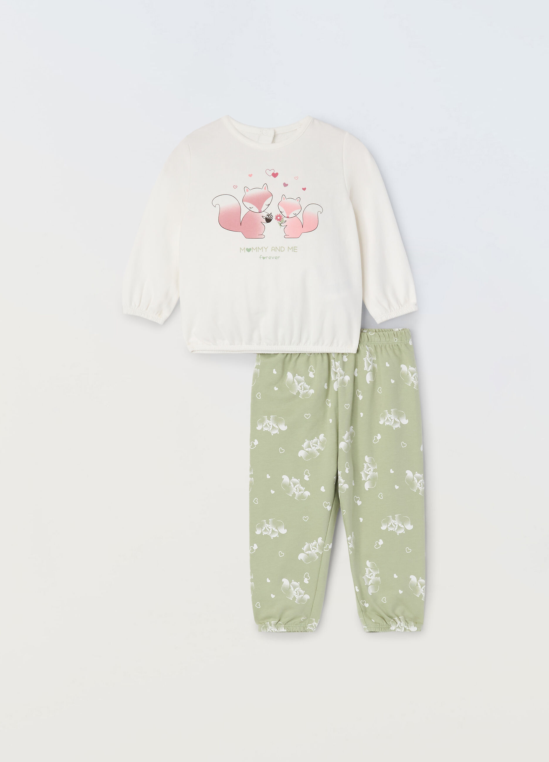 Set pigiama in puro cotone fleece neonata_0