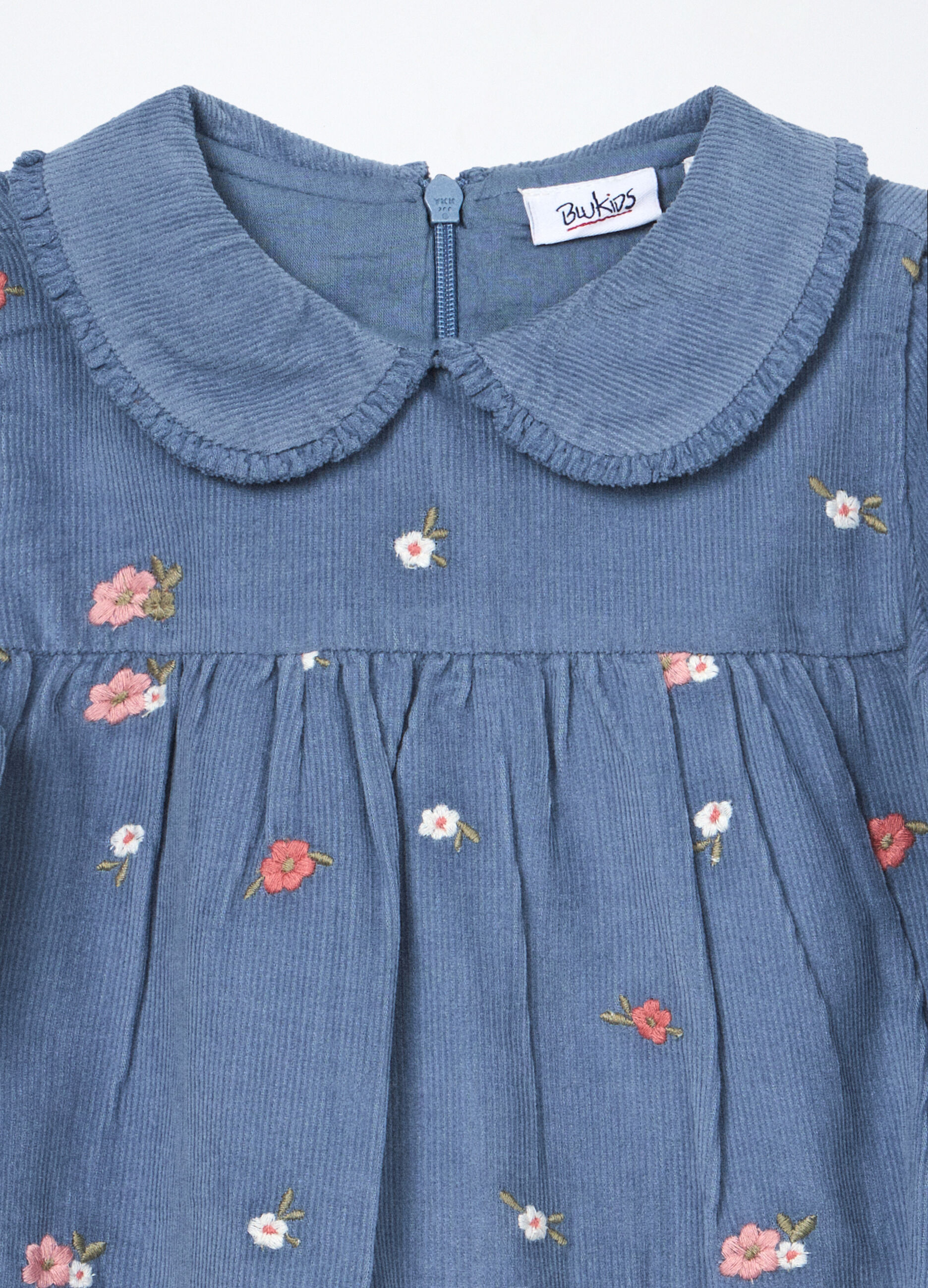 Vestito in velluto a coste di puro cotone neonata_2