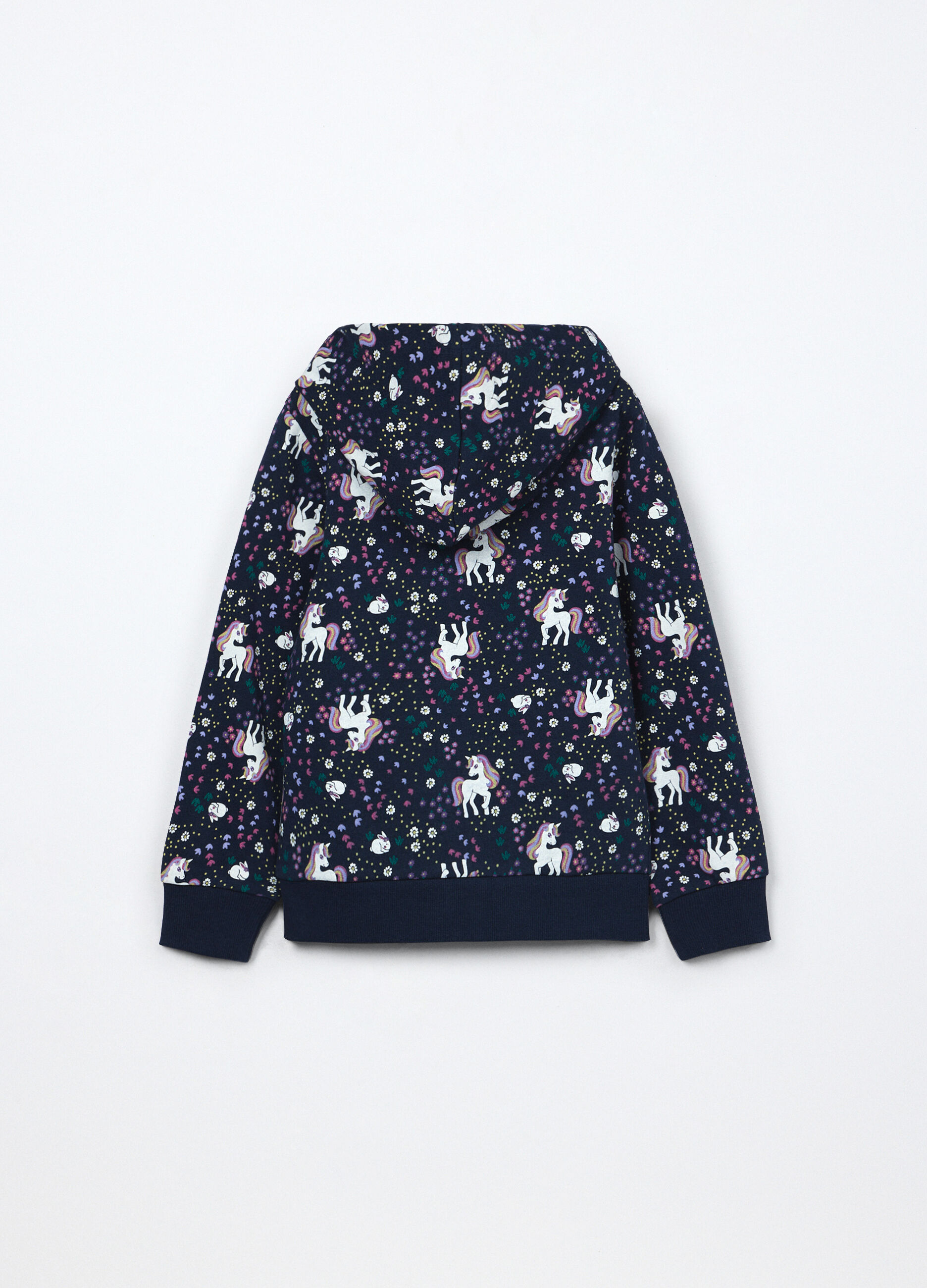 Felpa con cappuccio in puro cotone bambina_1