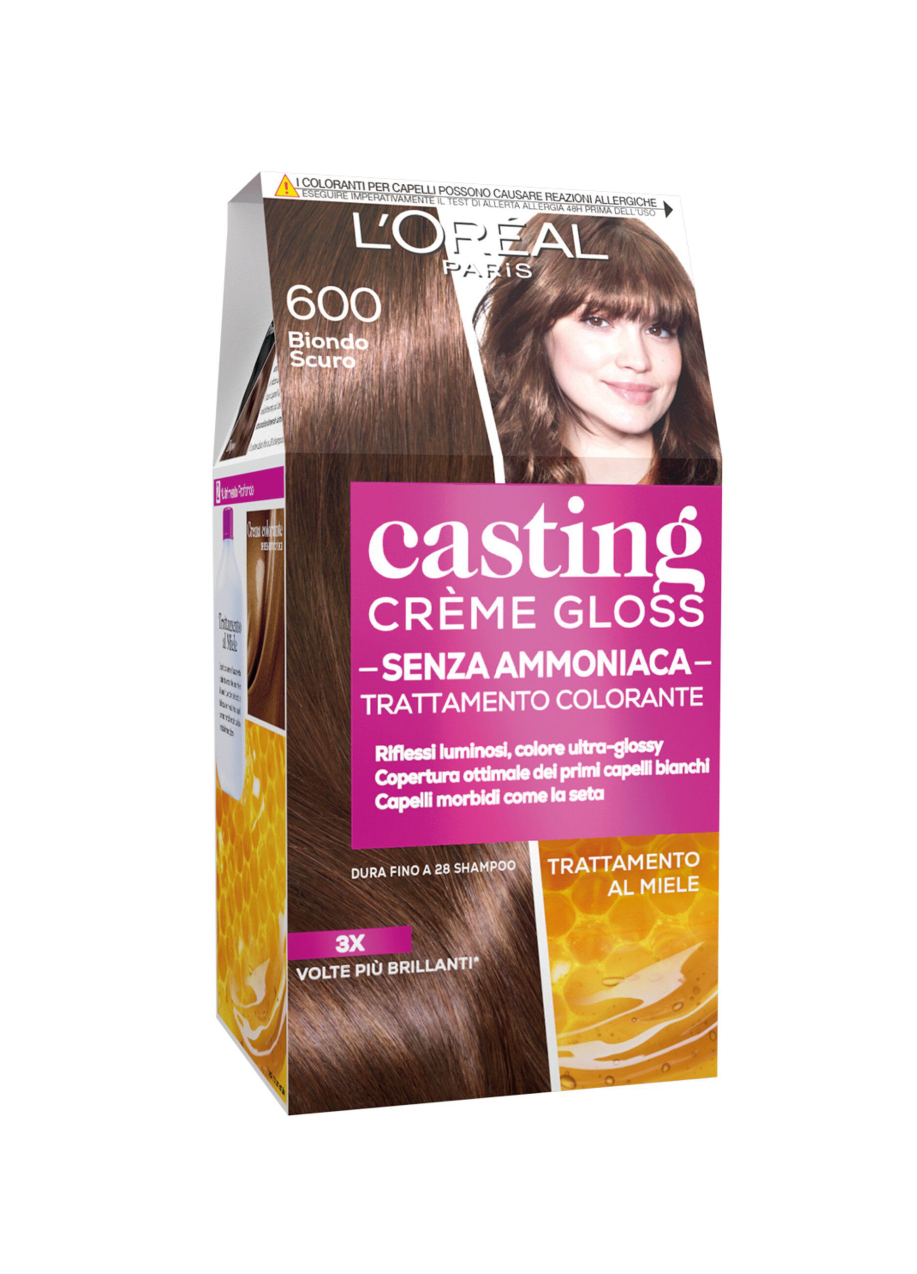 L'Oréal Paris Tinta Capelli Casting Creme Gloss, Tinta Capelli Senza Ammoniaca per una Fragranza Piacevole, 600 Biondo Scuro._0