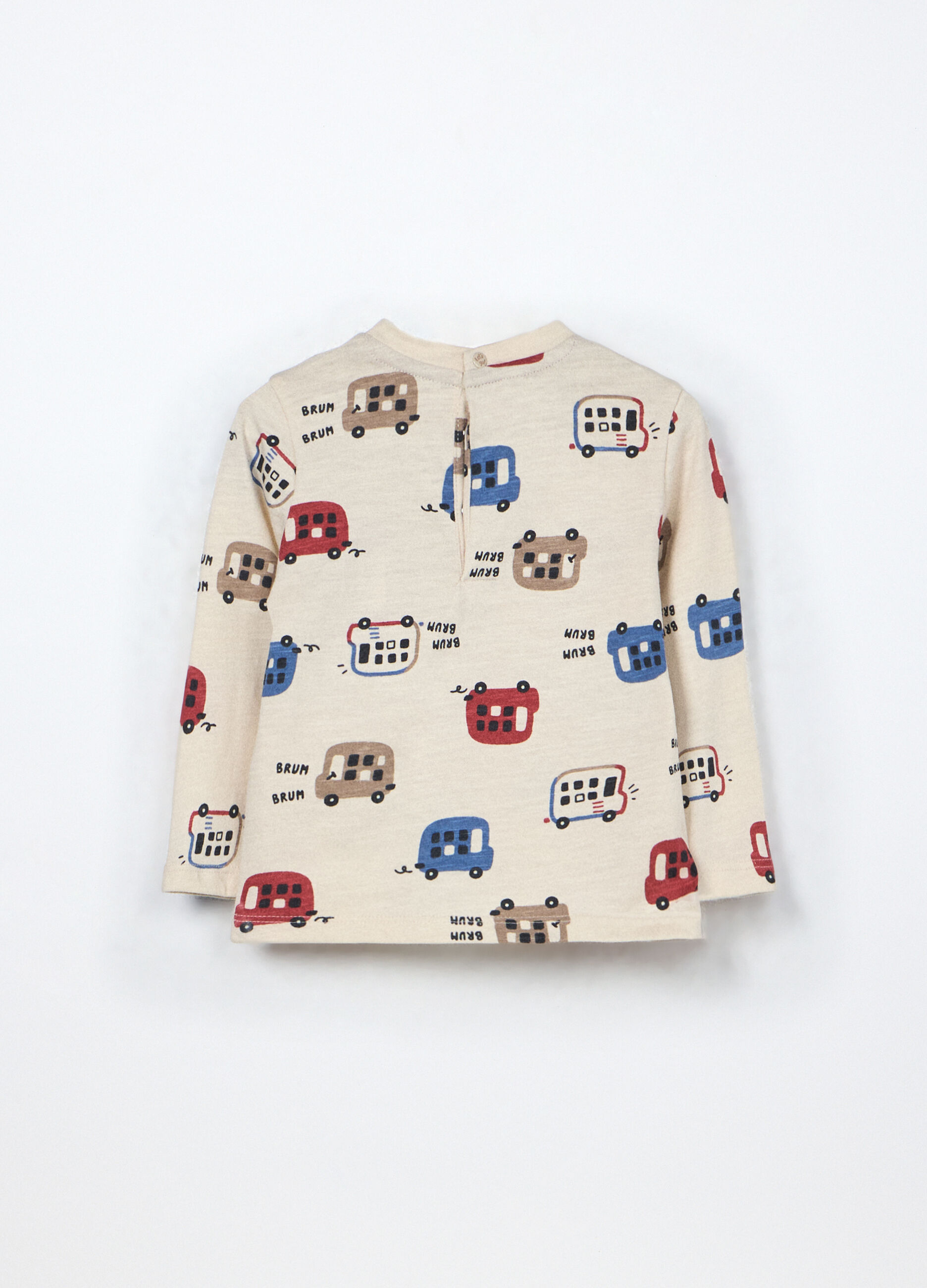 T-shirt a maniche lunghe in puro cotone neonato_1