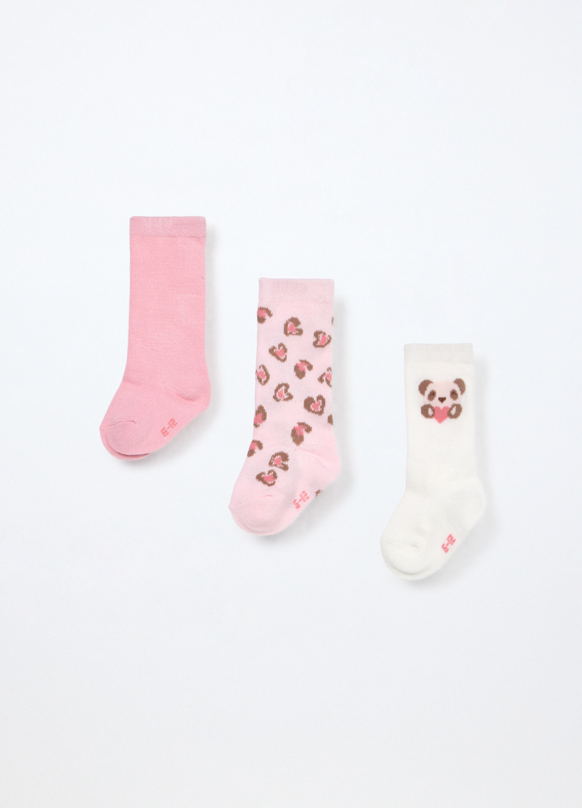 Pack 3 calze lunghe in viscosa di bamboo stretch neonata_0