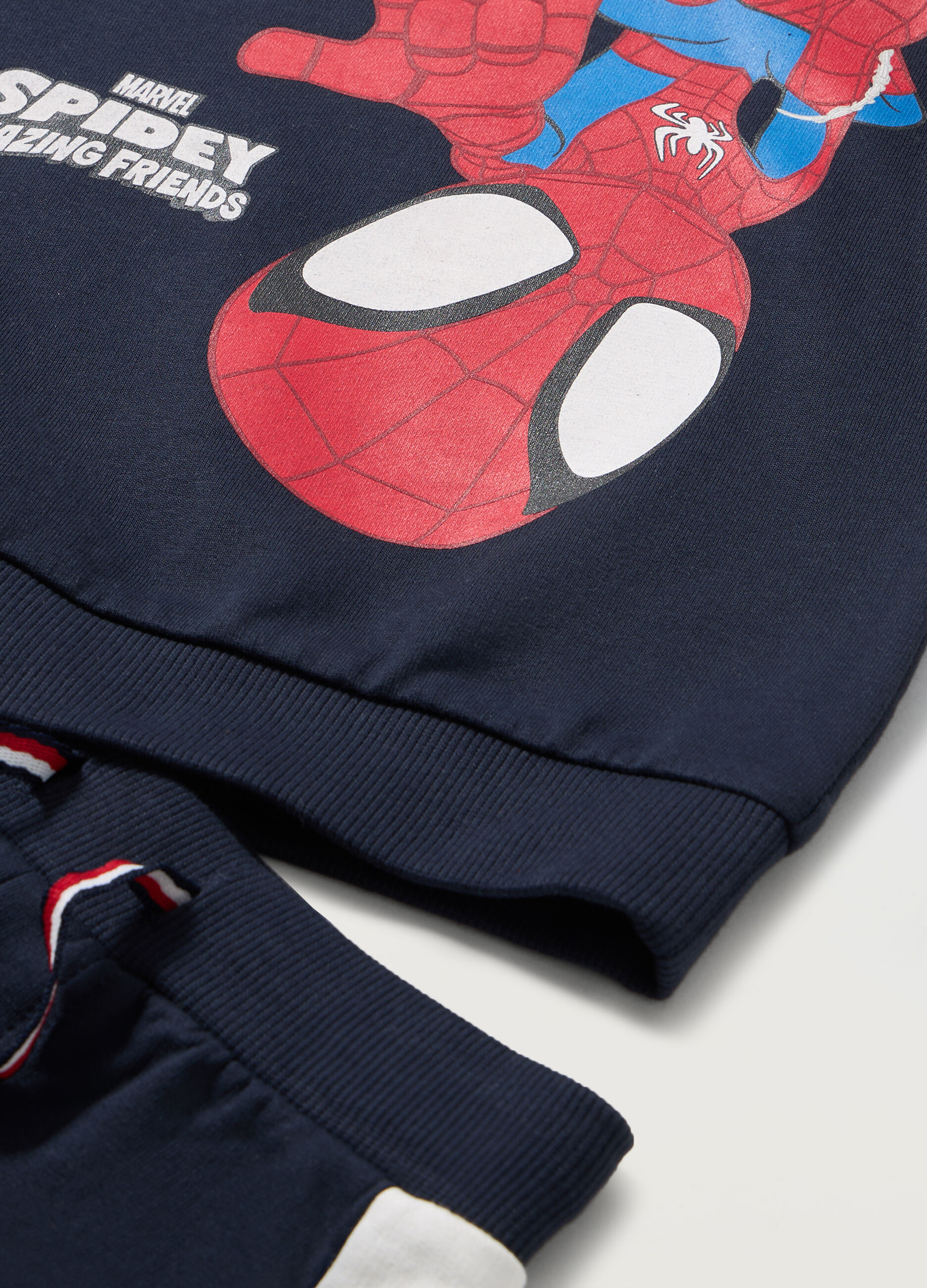 Jogging set in french terry di puro cotone neonato_1