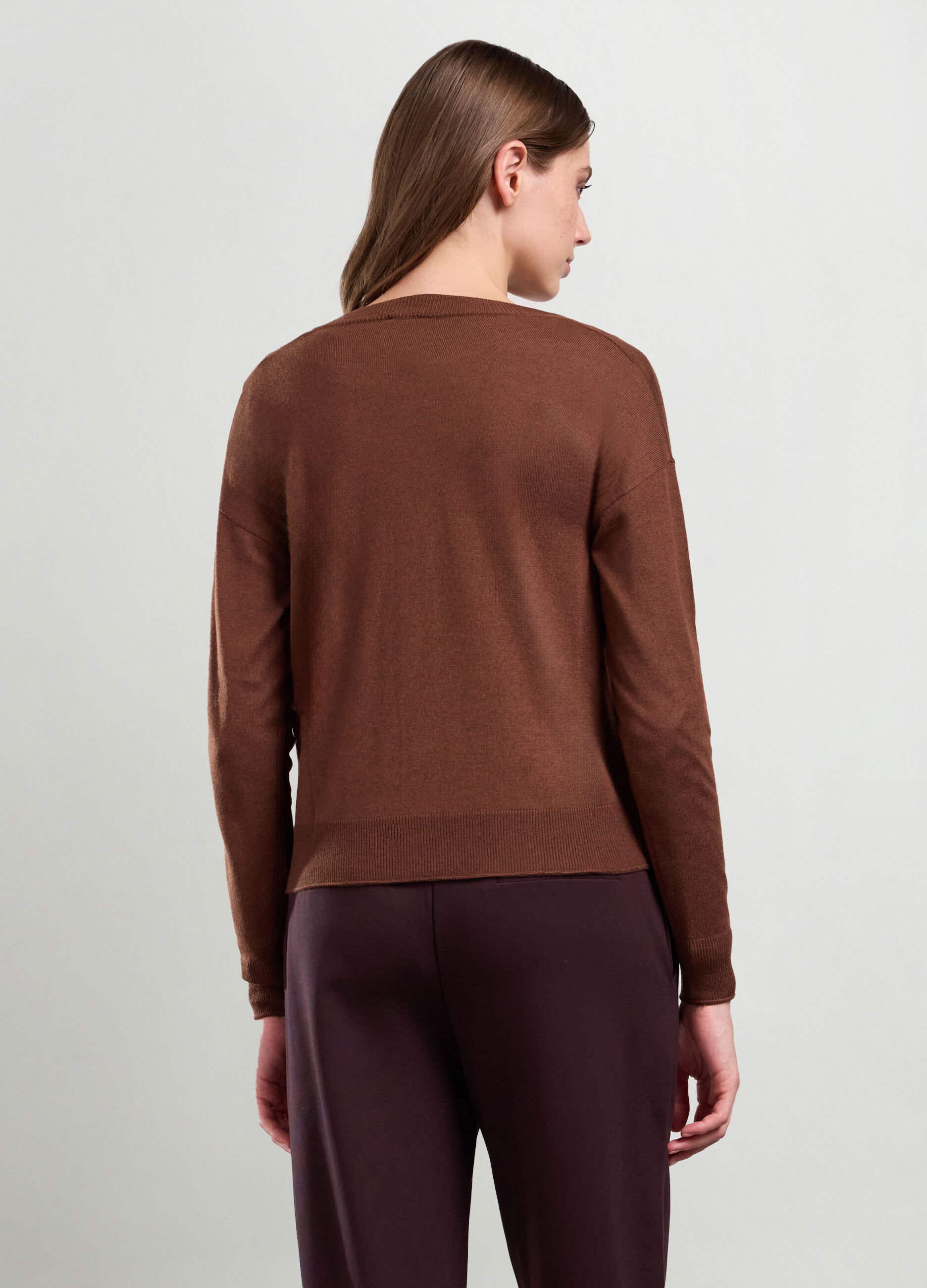 Cardigan tricot misto cashmere donna_1