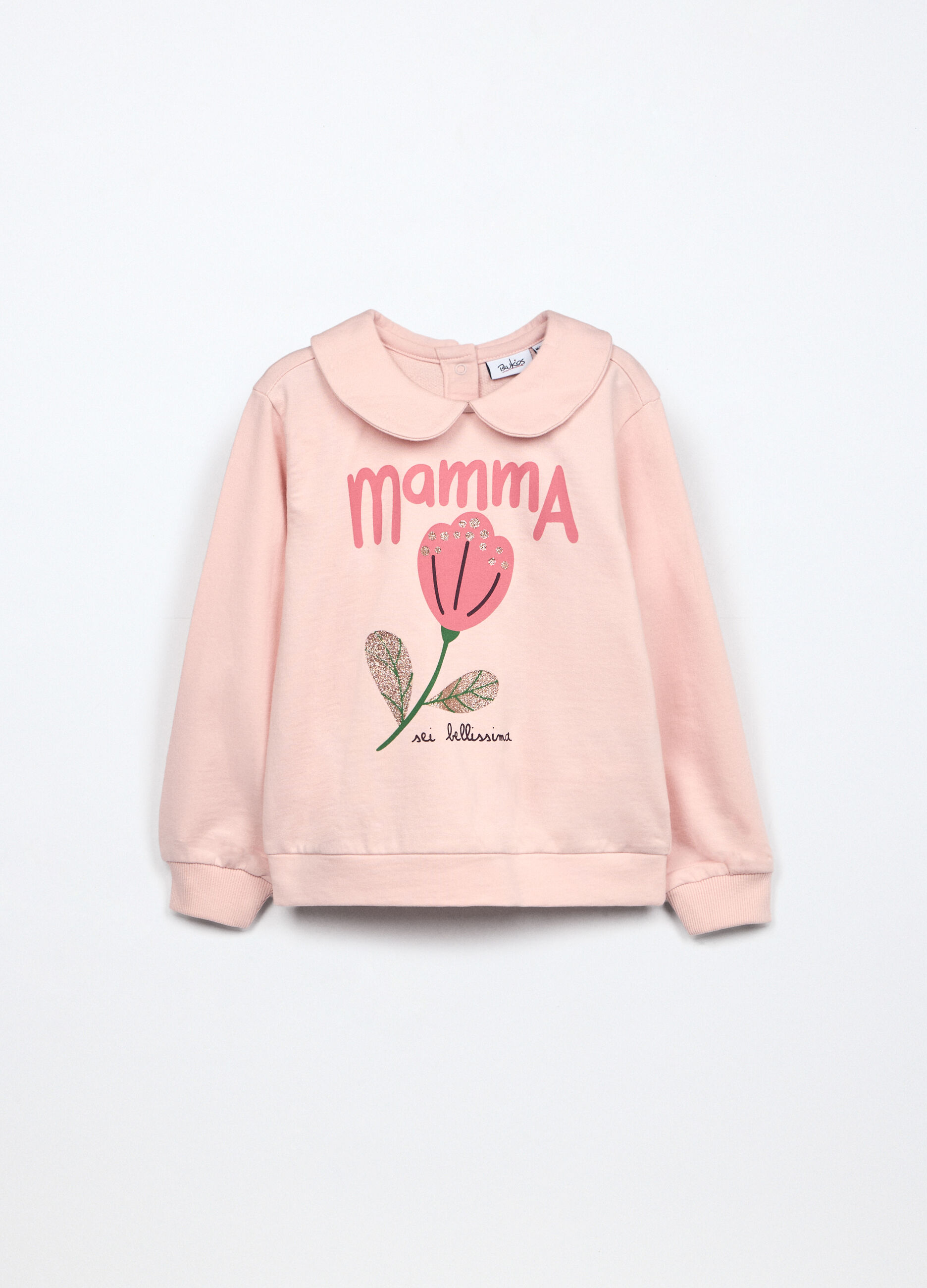 Felpa in french terry di puro cotone neonata_0