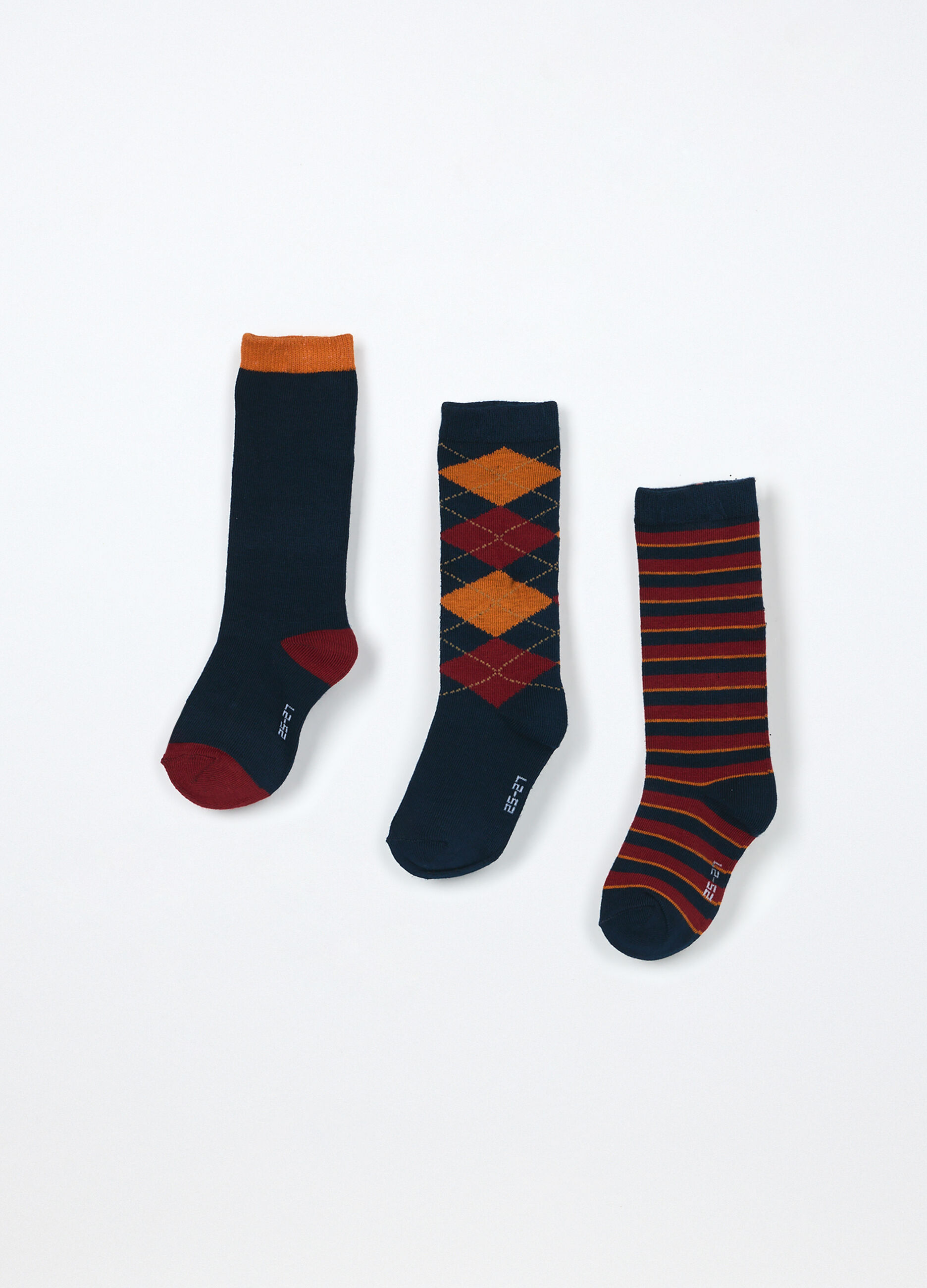 Pack 3 calze lunghe misto cotone bambino_1