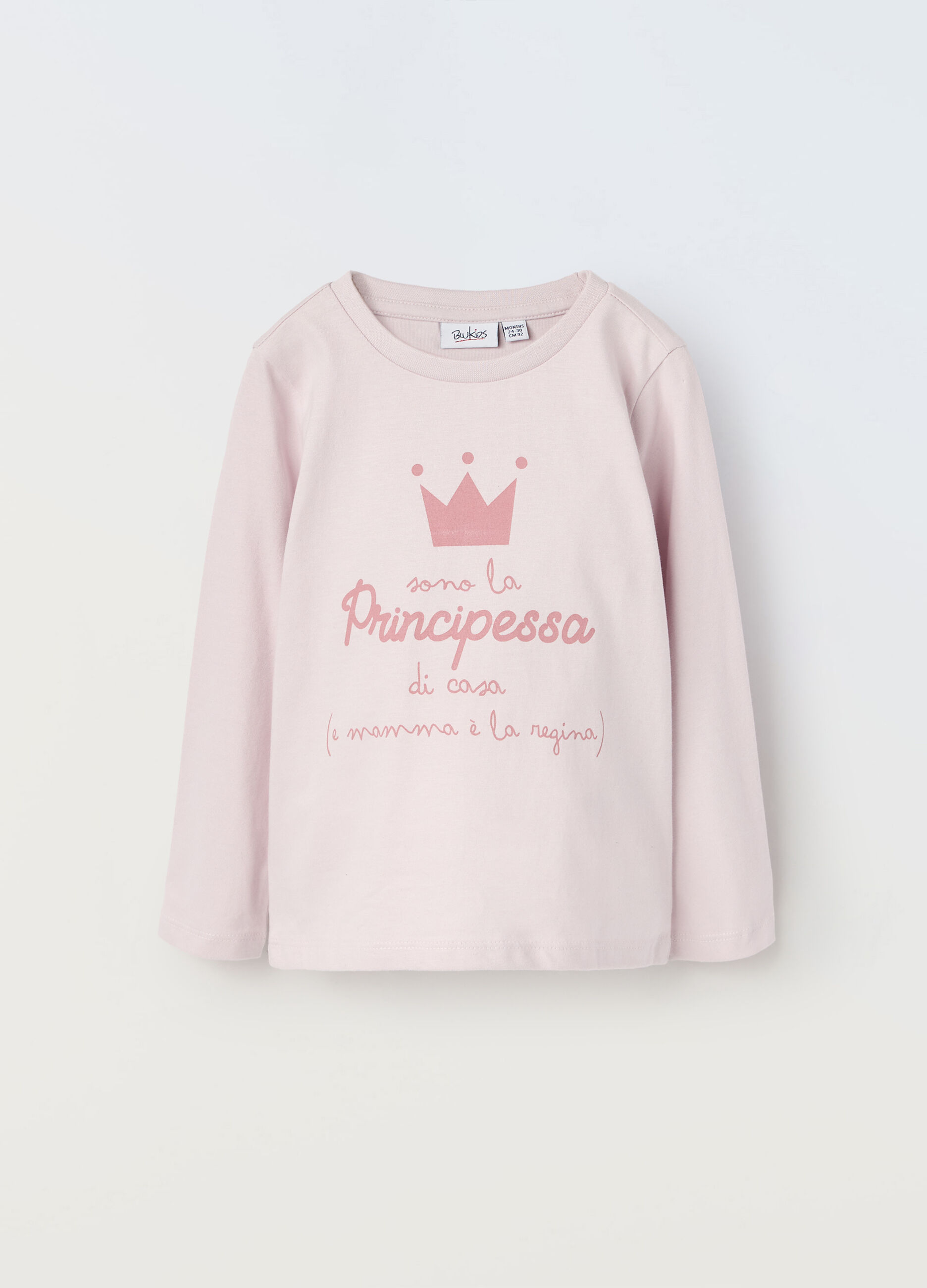 T-shirt a maniche lunghe in puro cotone neonata_0