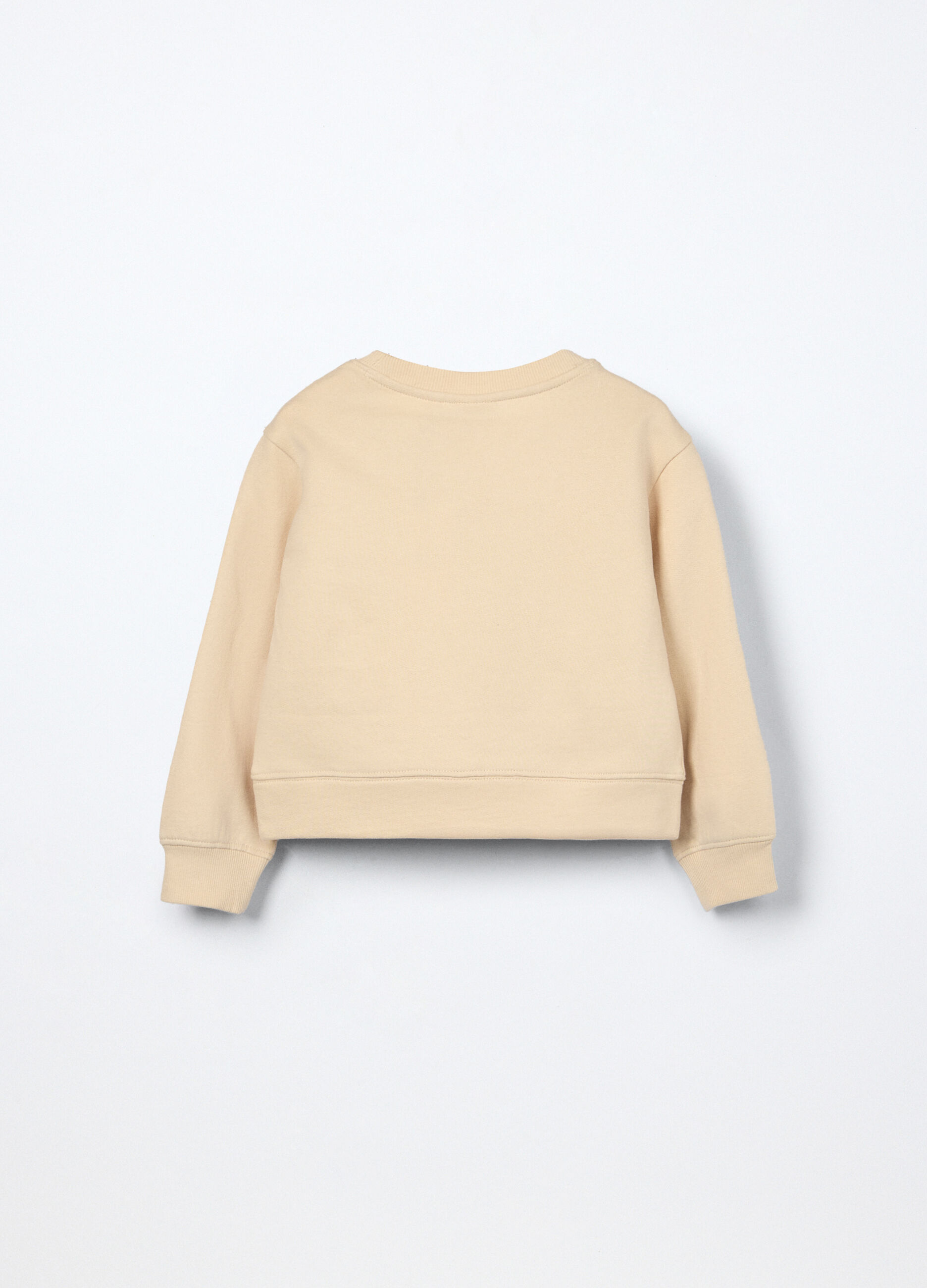 Felpa in puro cotone con stampa bambina_1