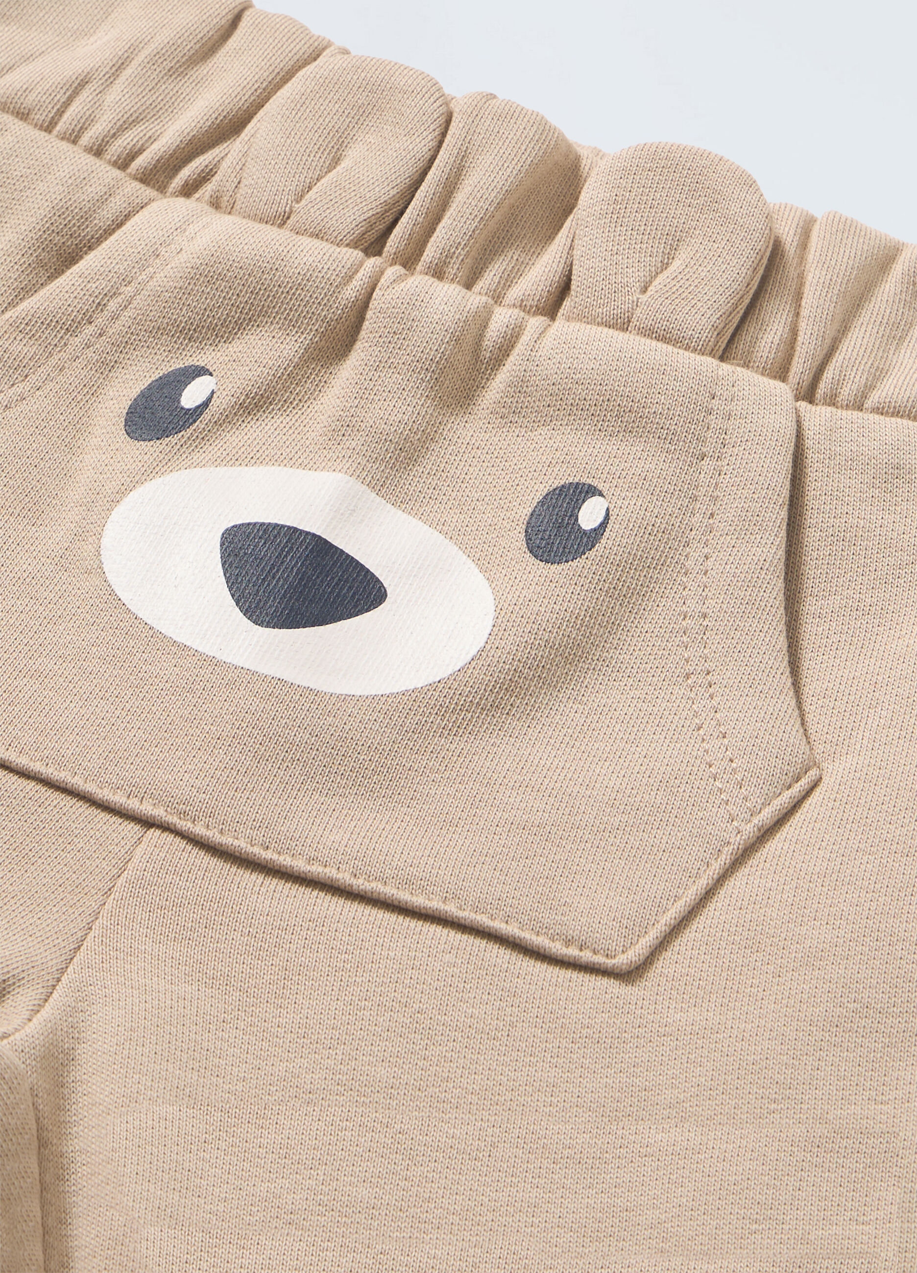 Jogger in puro cotone fleece neonato_1