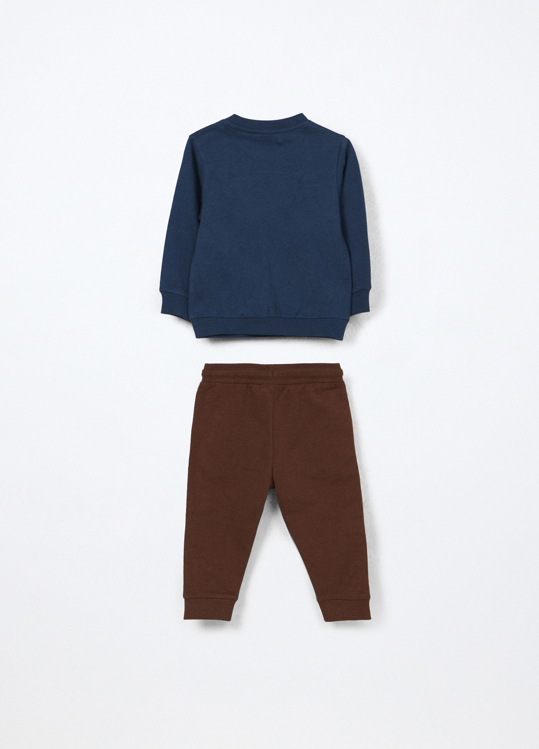 Jogging set in puro cotone fleece neonato_1