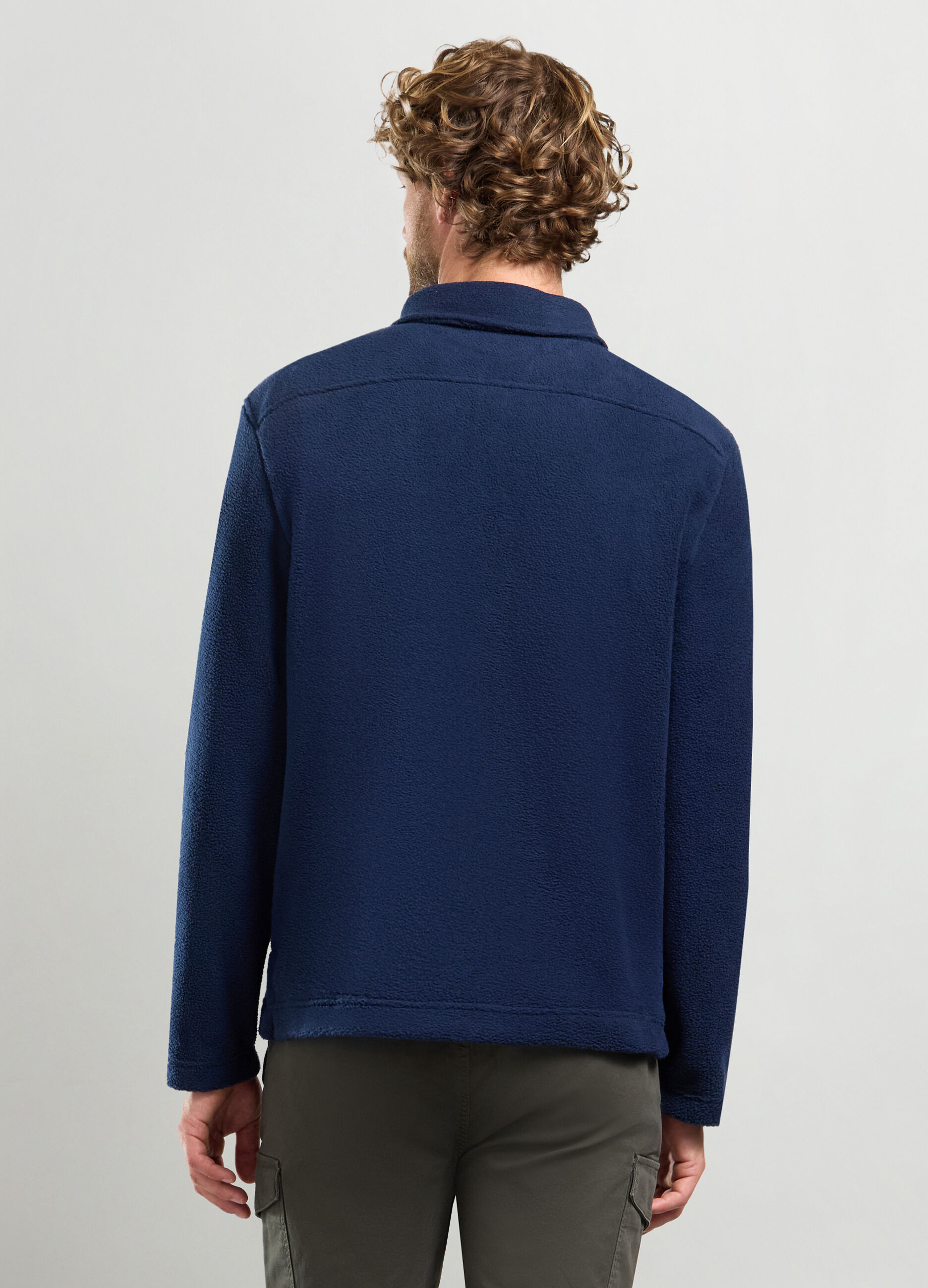 Felpa in pile con colletto uomo_1