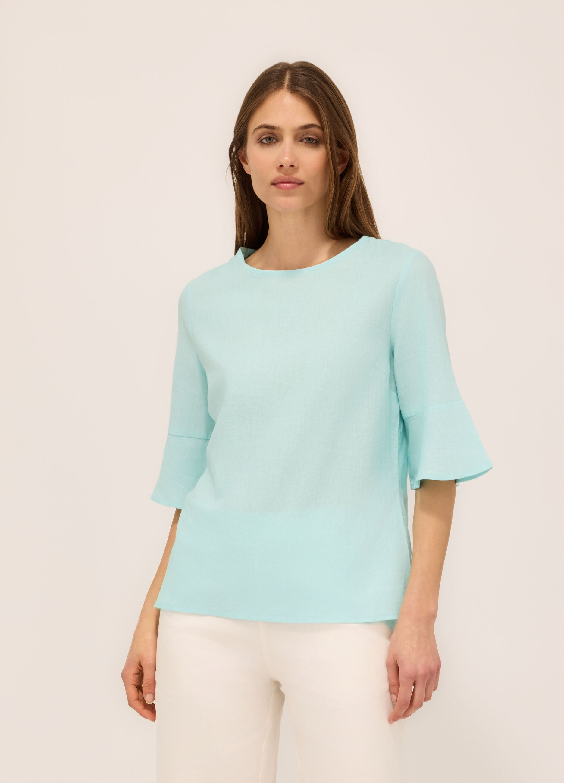 Blusa misto lino donna_0