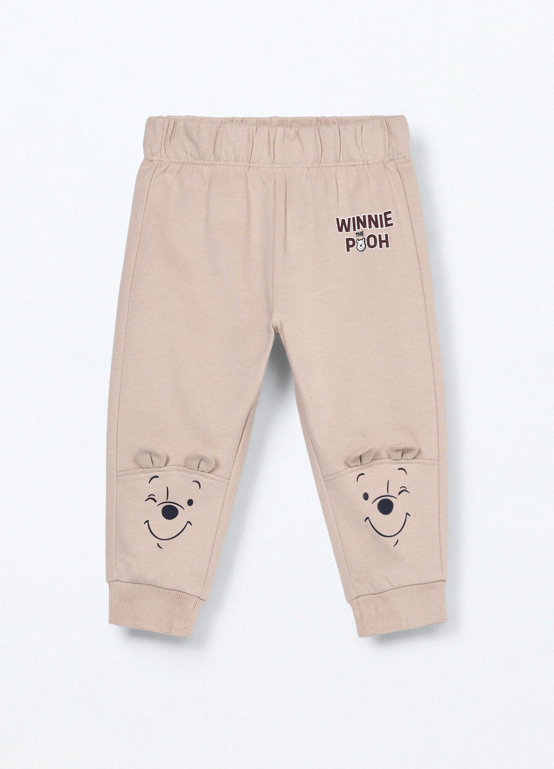 Jogger in puro cotone fleece neonato_0