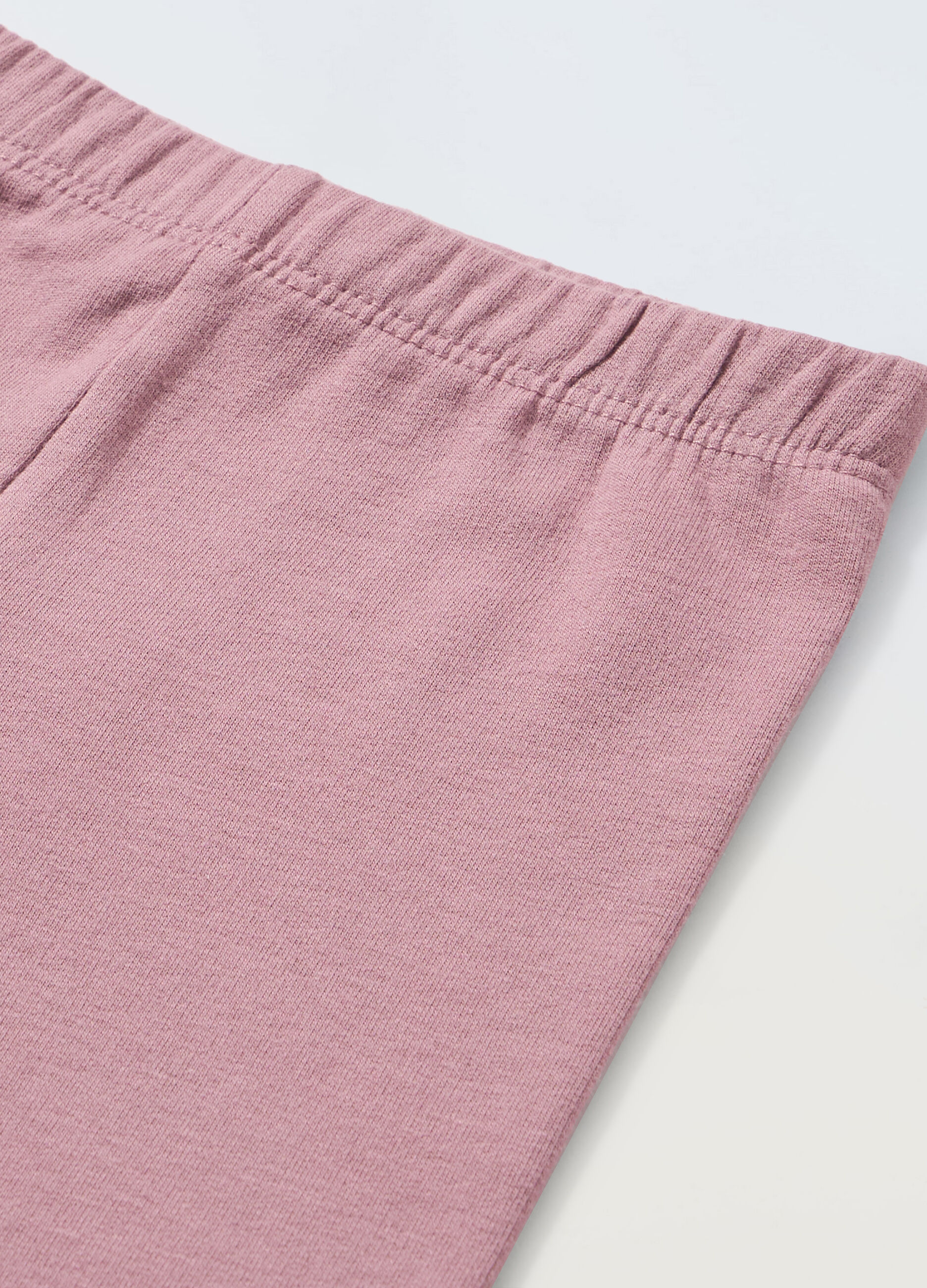 Leggings in fleece di cotone stretch neonata_1