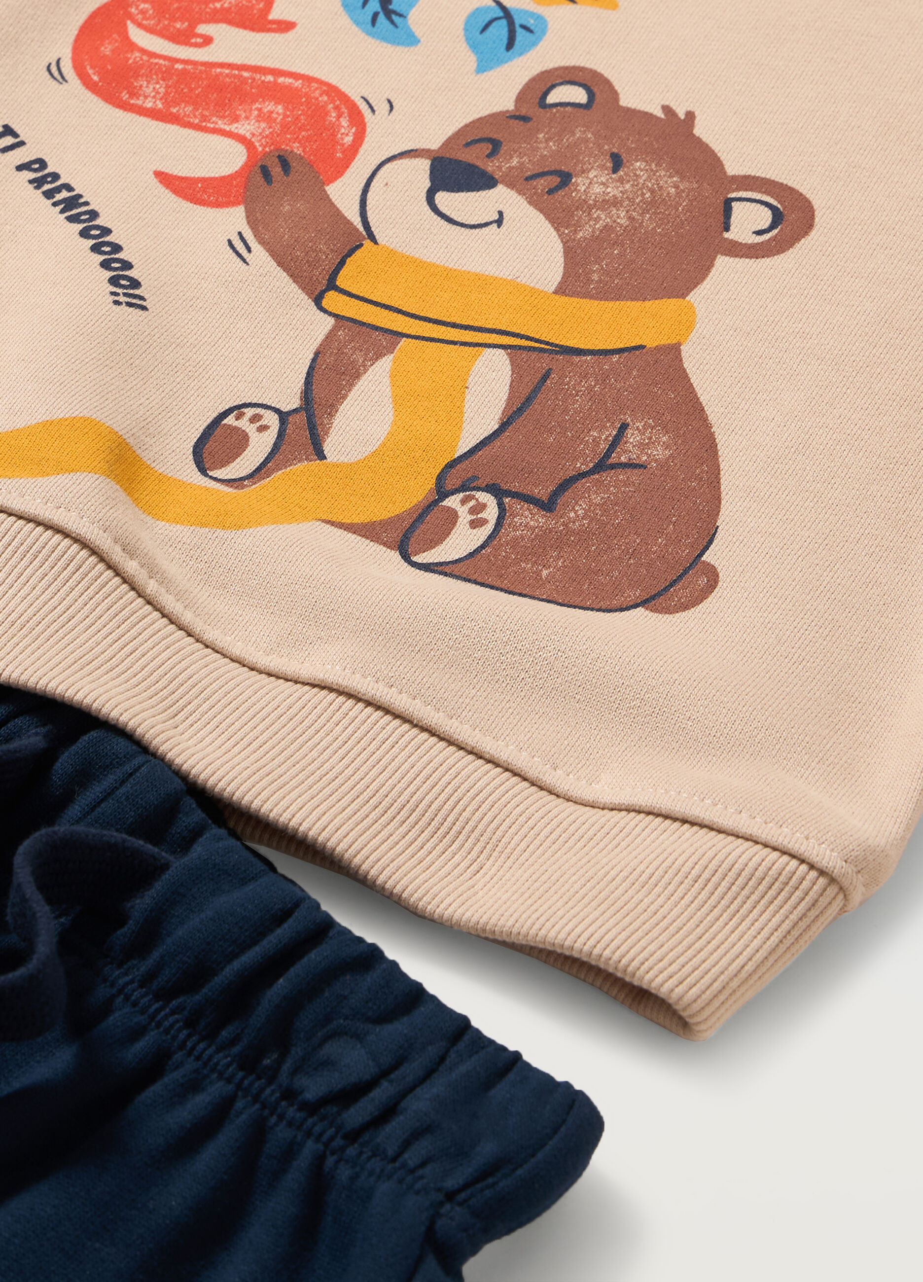 Jogging set in fleece di puro cotone neonato_1