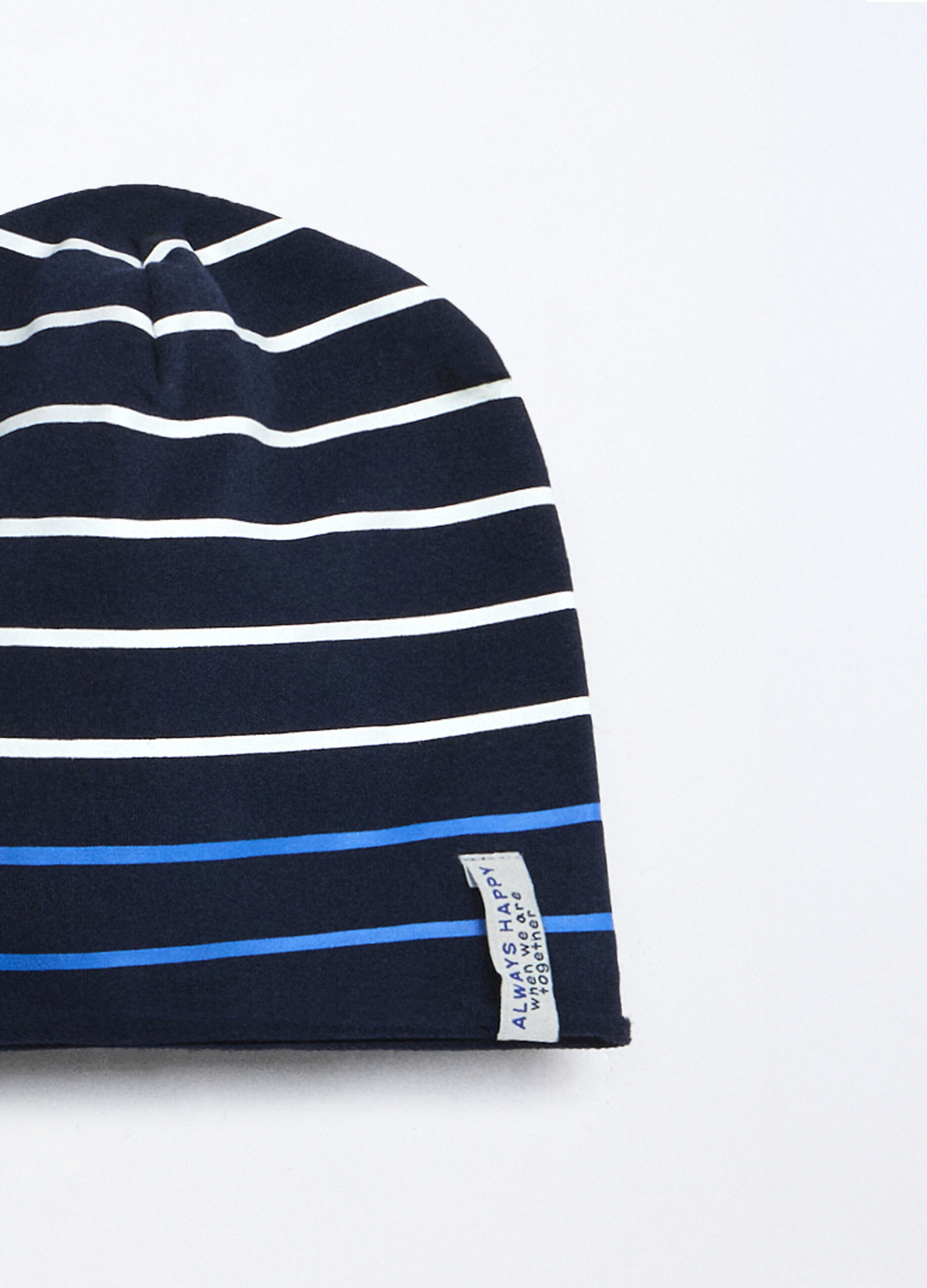 Berretto in french terry di cotone stretch neonato_2