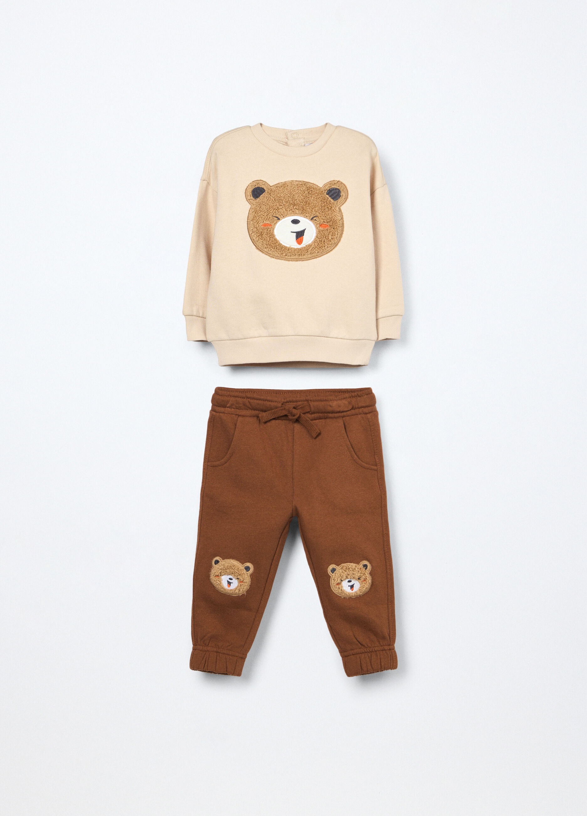 Jogging set in felpa si puro cotone neonato_0