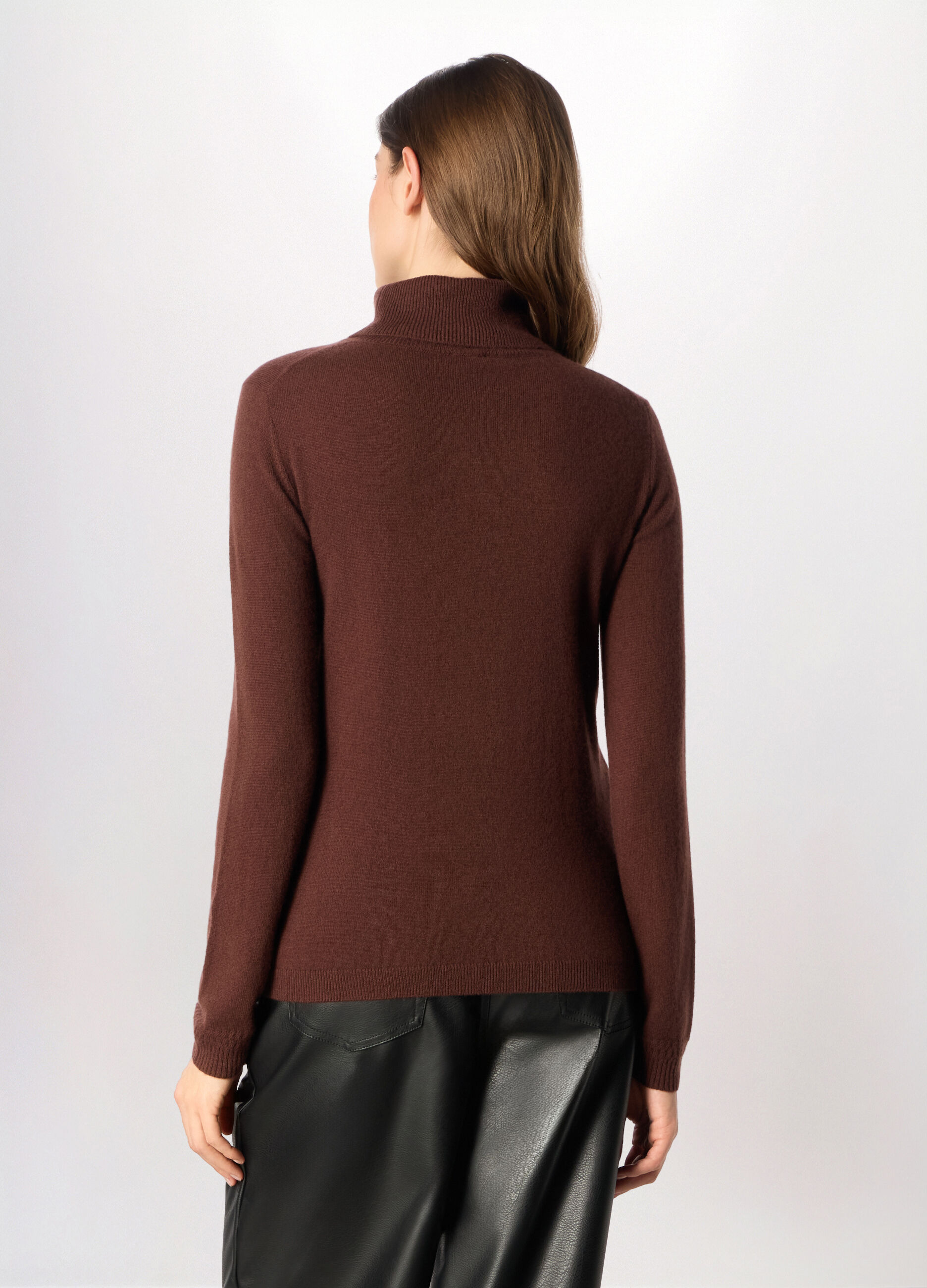 Maglione a collo alto in puro cashmere donna_1