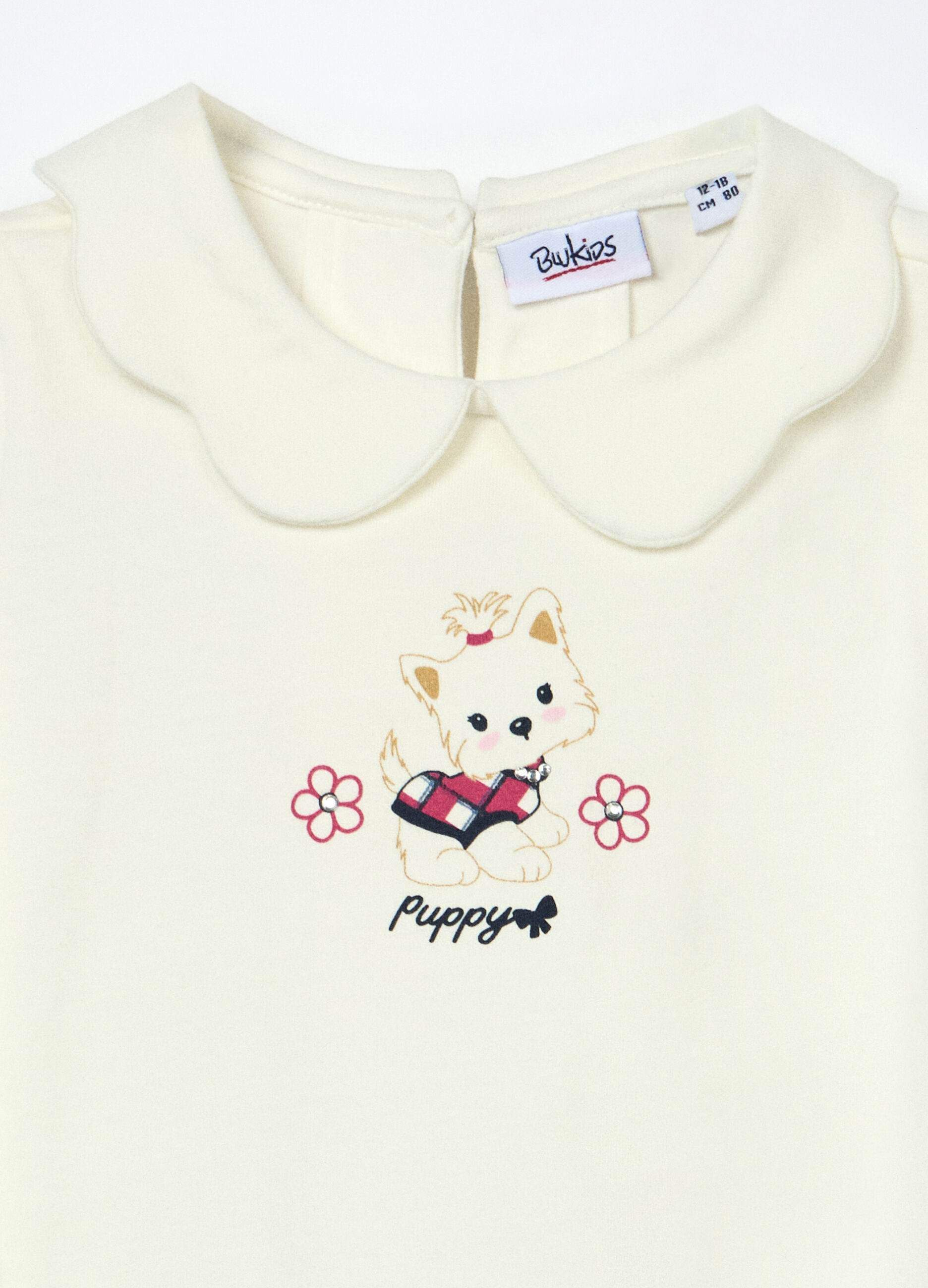 T-shirt in jersey di cotone stretch neonata_2