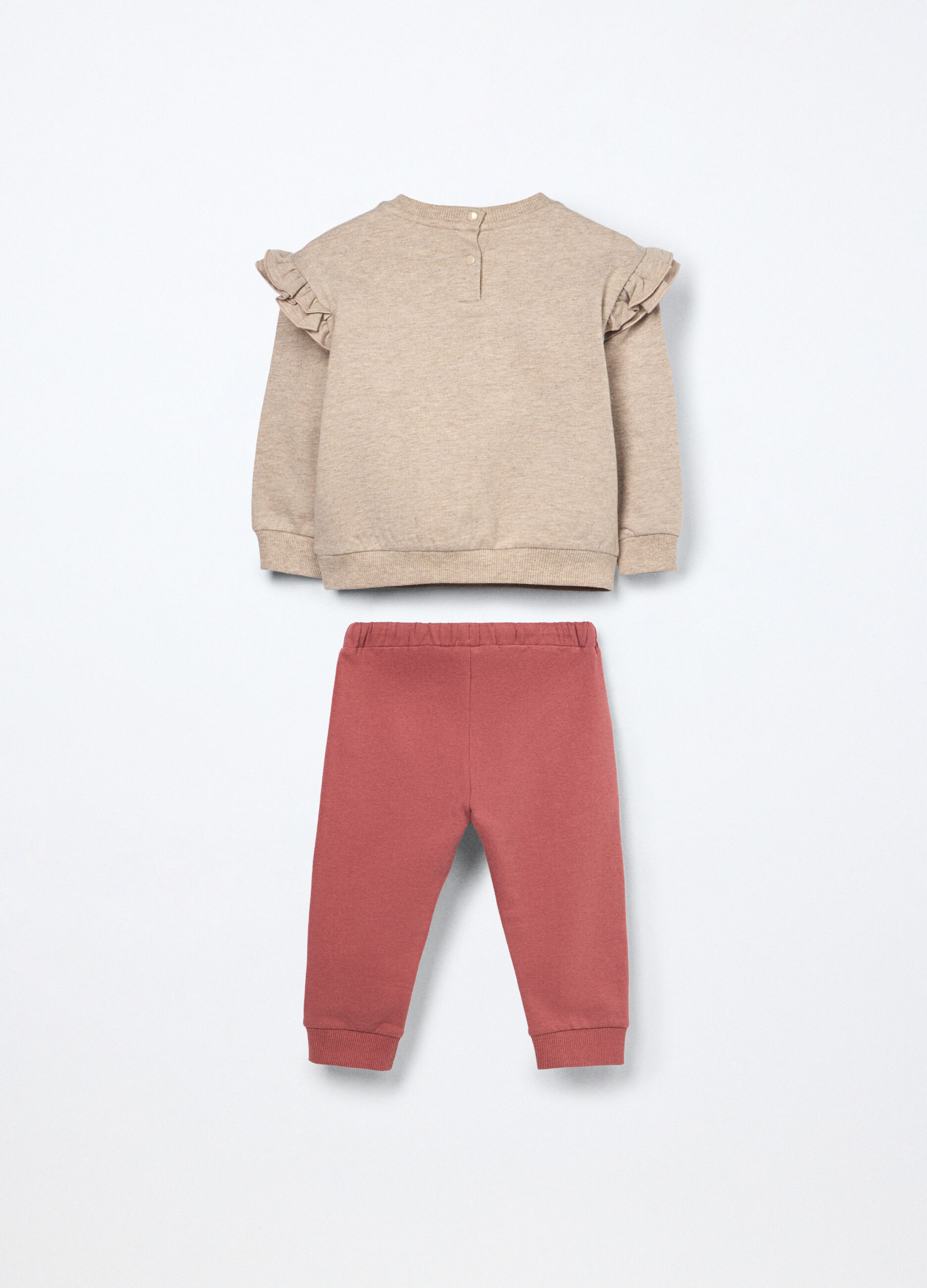 Jogging set in misto cotone fleece neonata_1