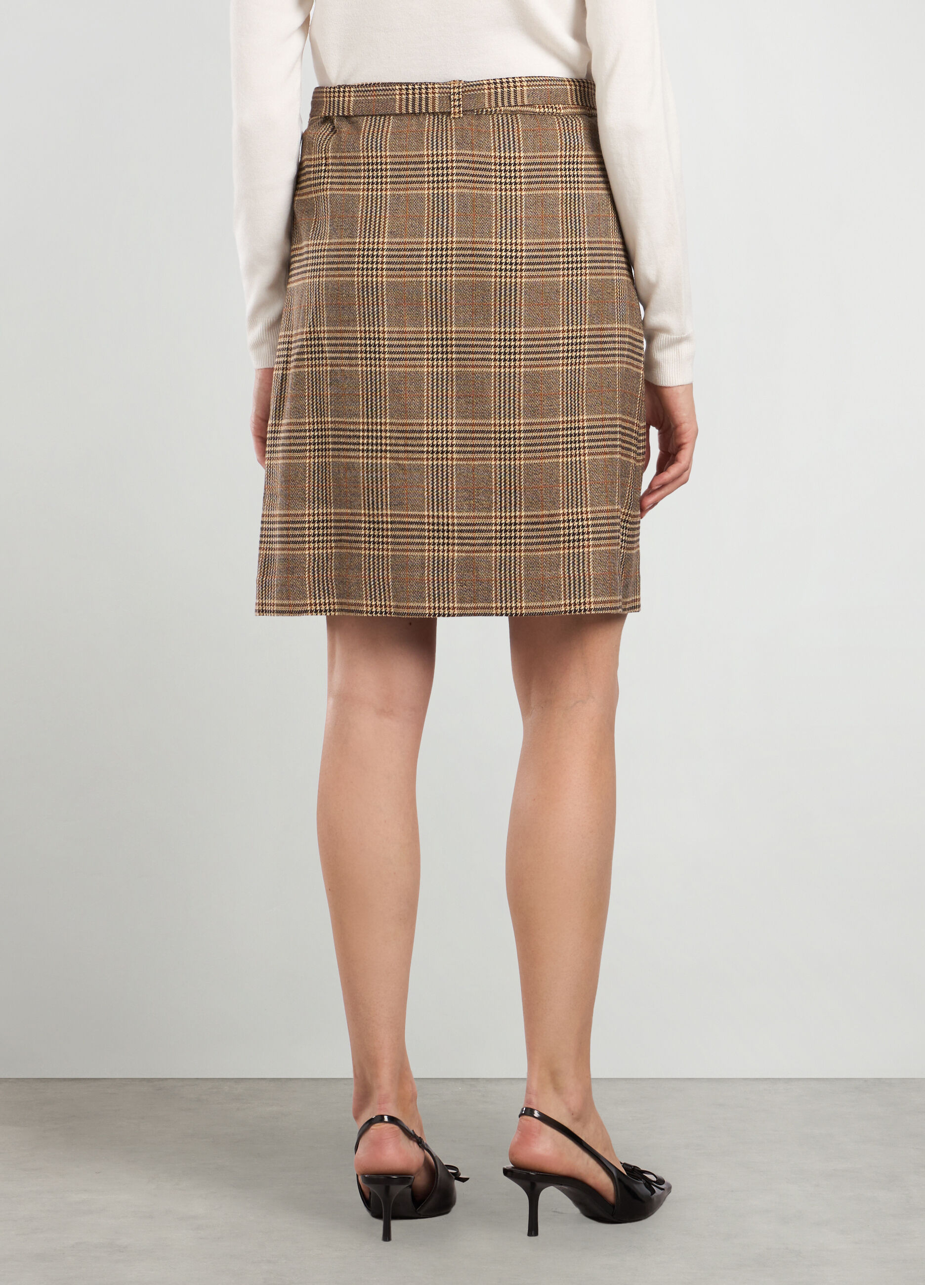 Gonna svasata in misto viscosa a quadri donna_1