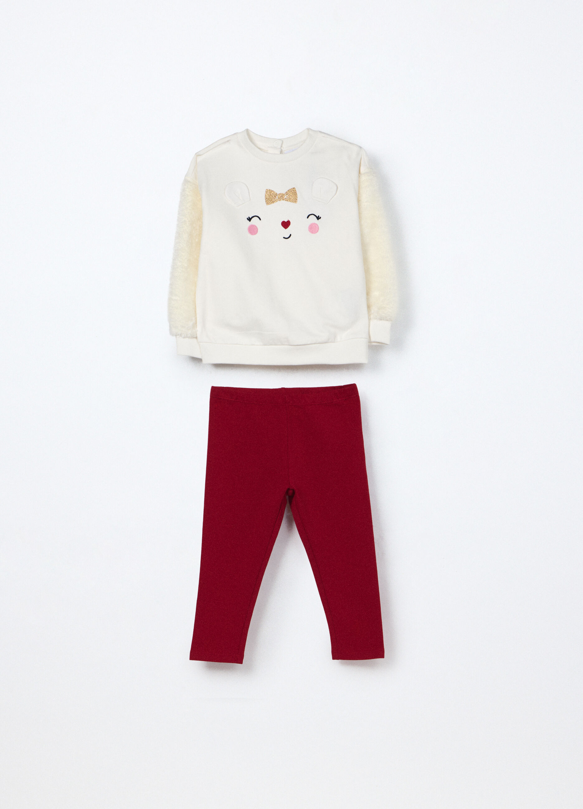 Jogging set in cotone fleece stretch neonata_0