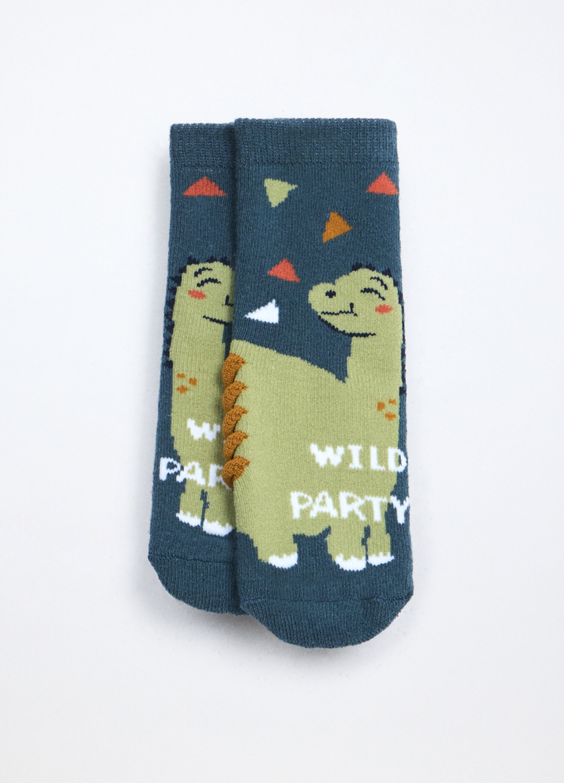 Calzini antiscivolo in spugna di misto cotone neonato_0