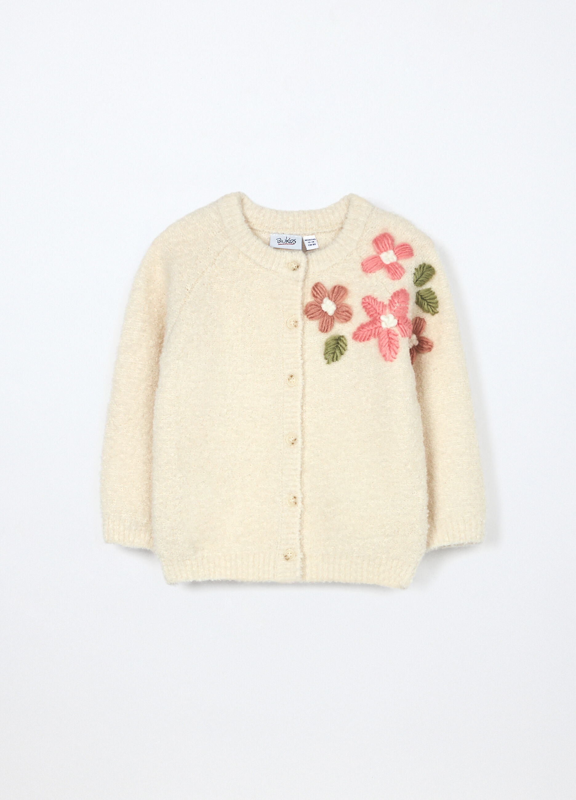 Cardigan tricot con maniche raglan neonata_0