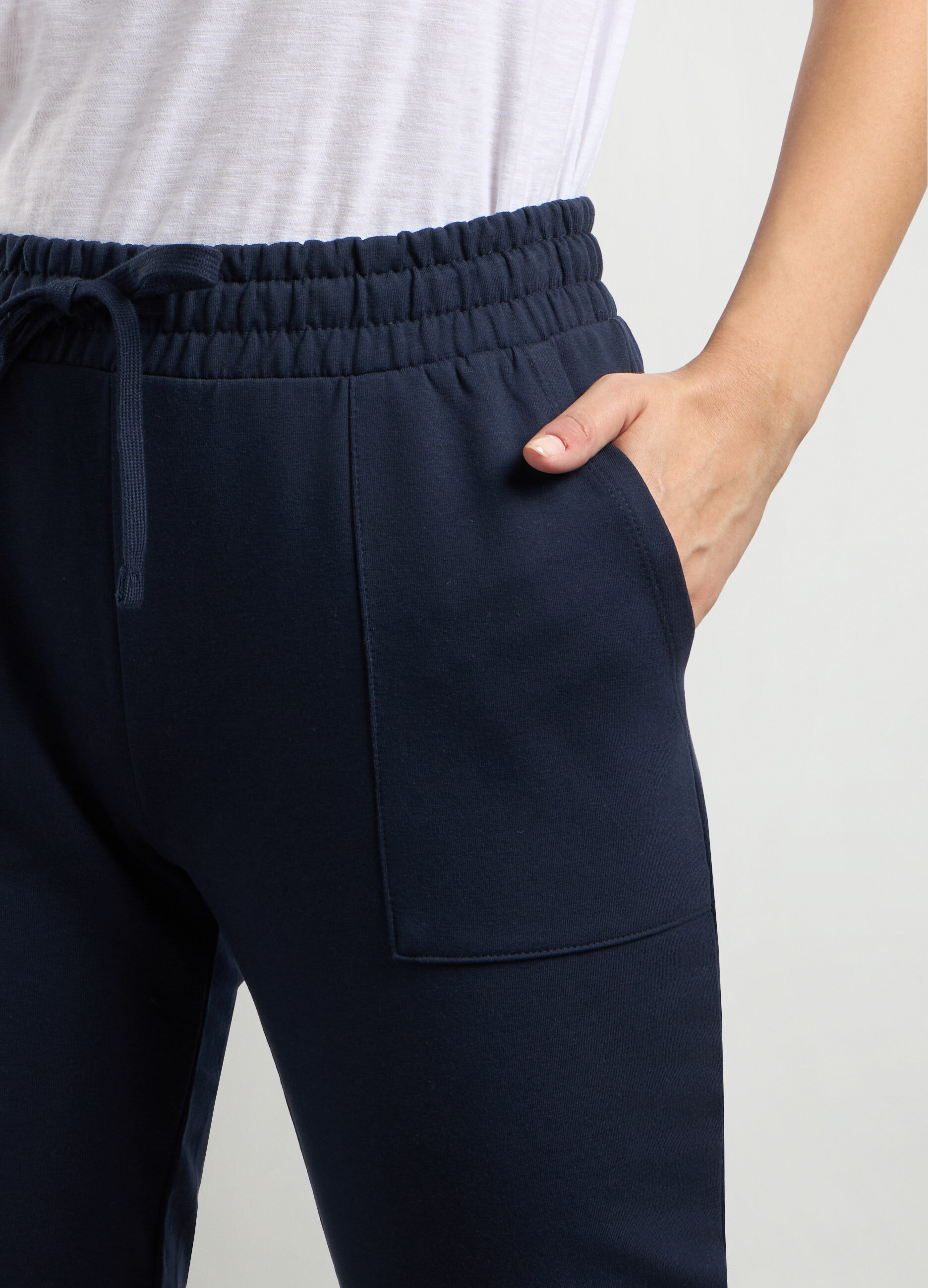 Joggers in misto cotone fleece donna_2