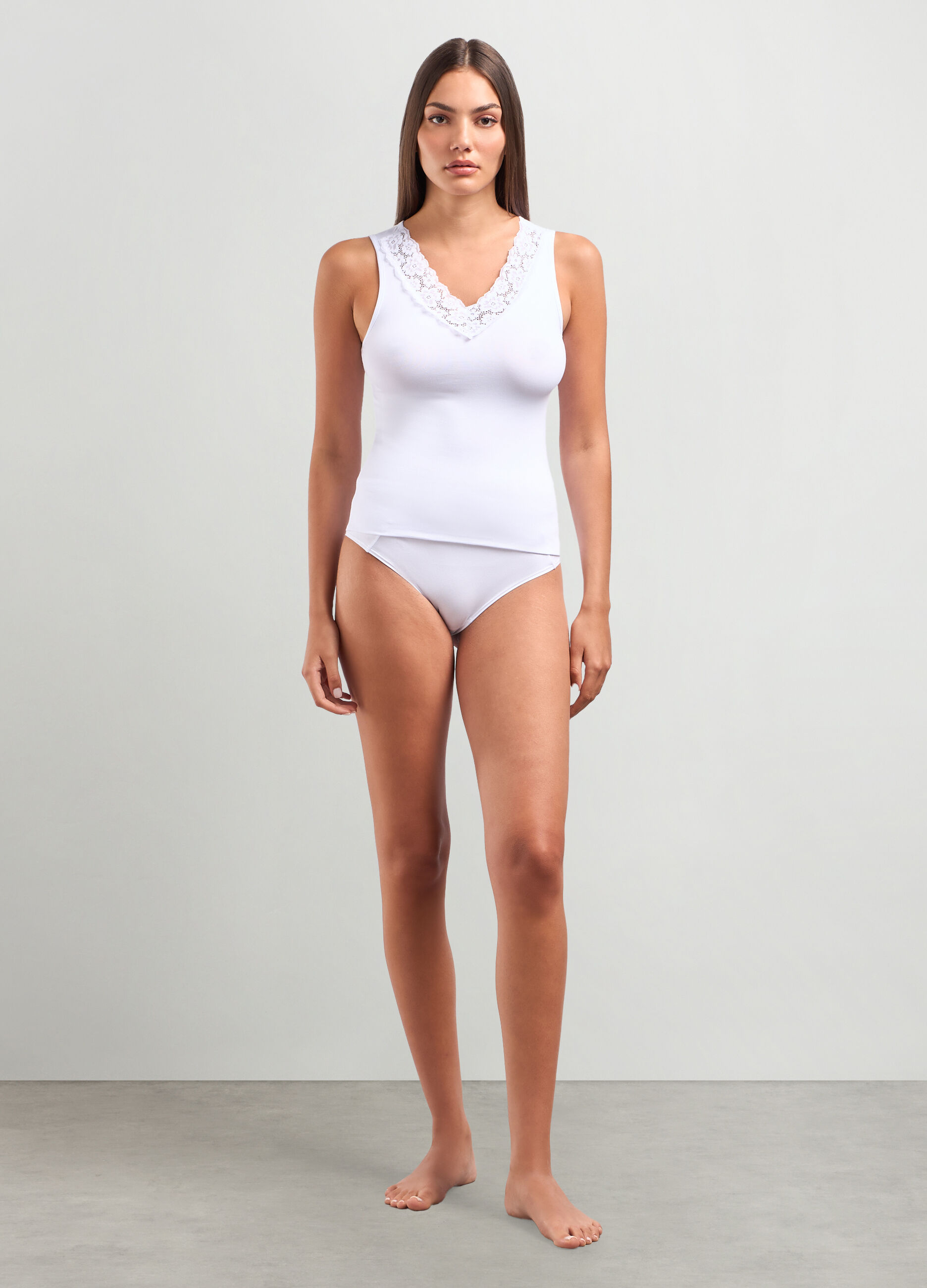 Canotta in cotone stretch donna_0