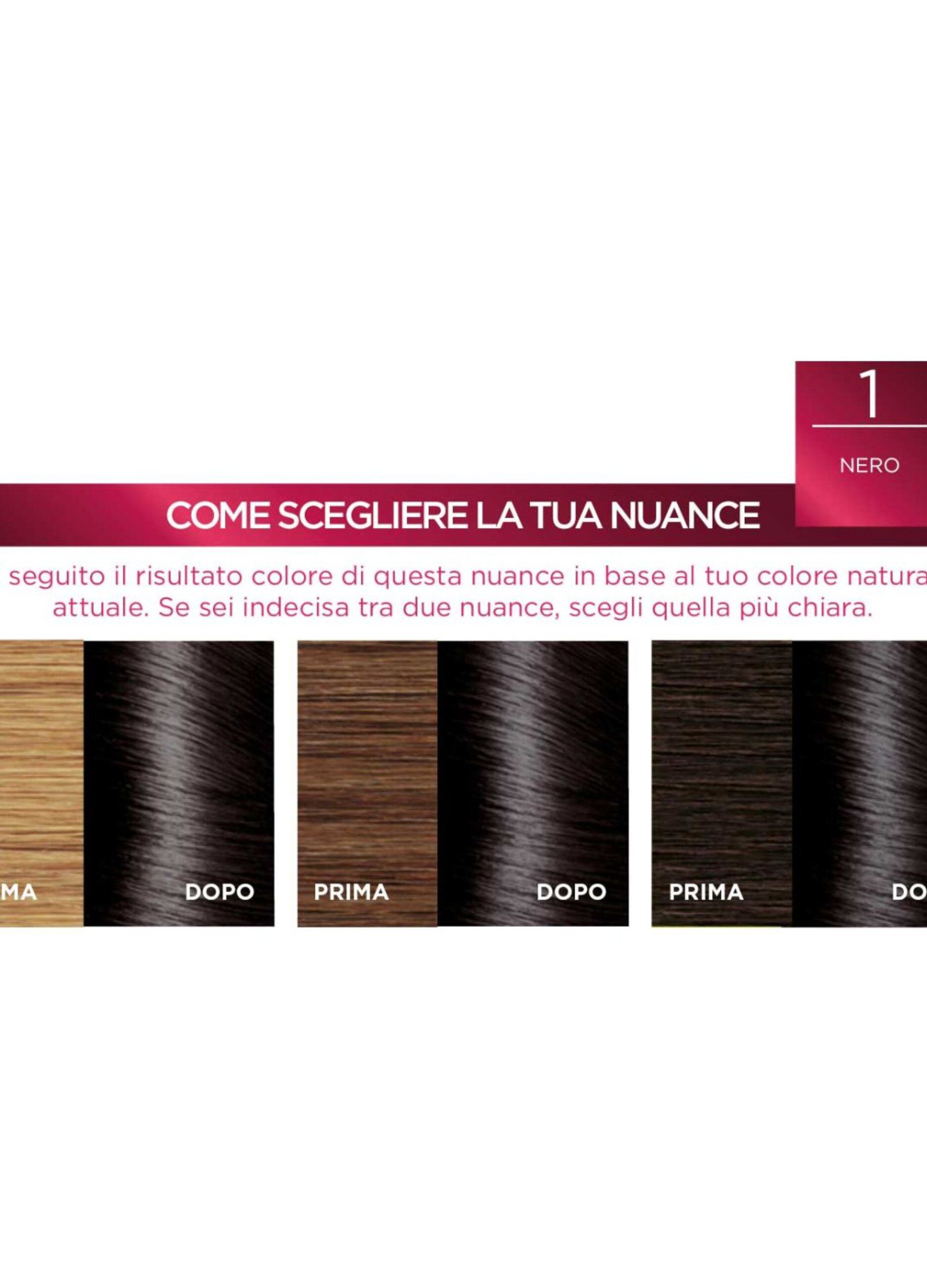 L'Oréal Paris Tinta Capelli Excellence, Copre i capelli bianchi, colore ricco, luminoso e a lunga durata, 1 Nero._3