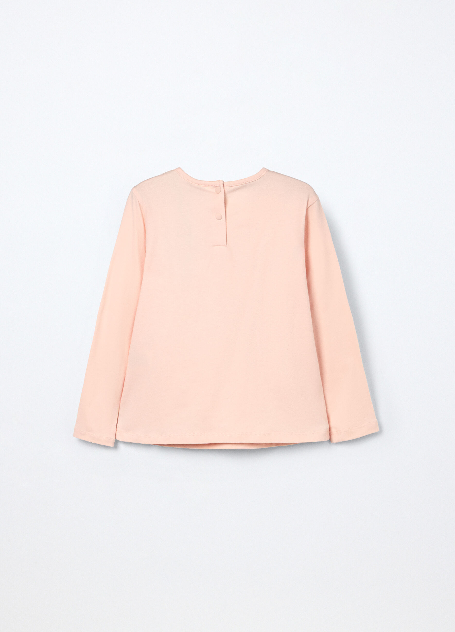 T-shirt in jersey di cotone stretch neonata_1