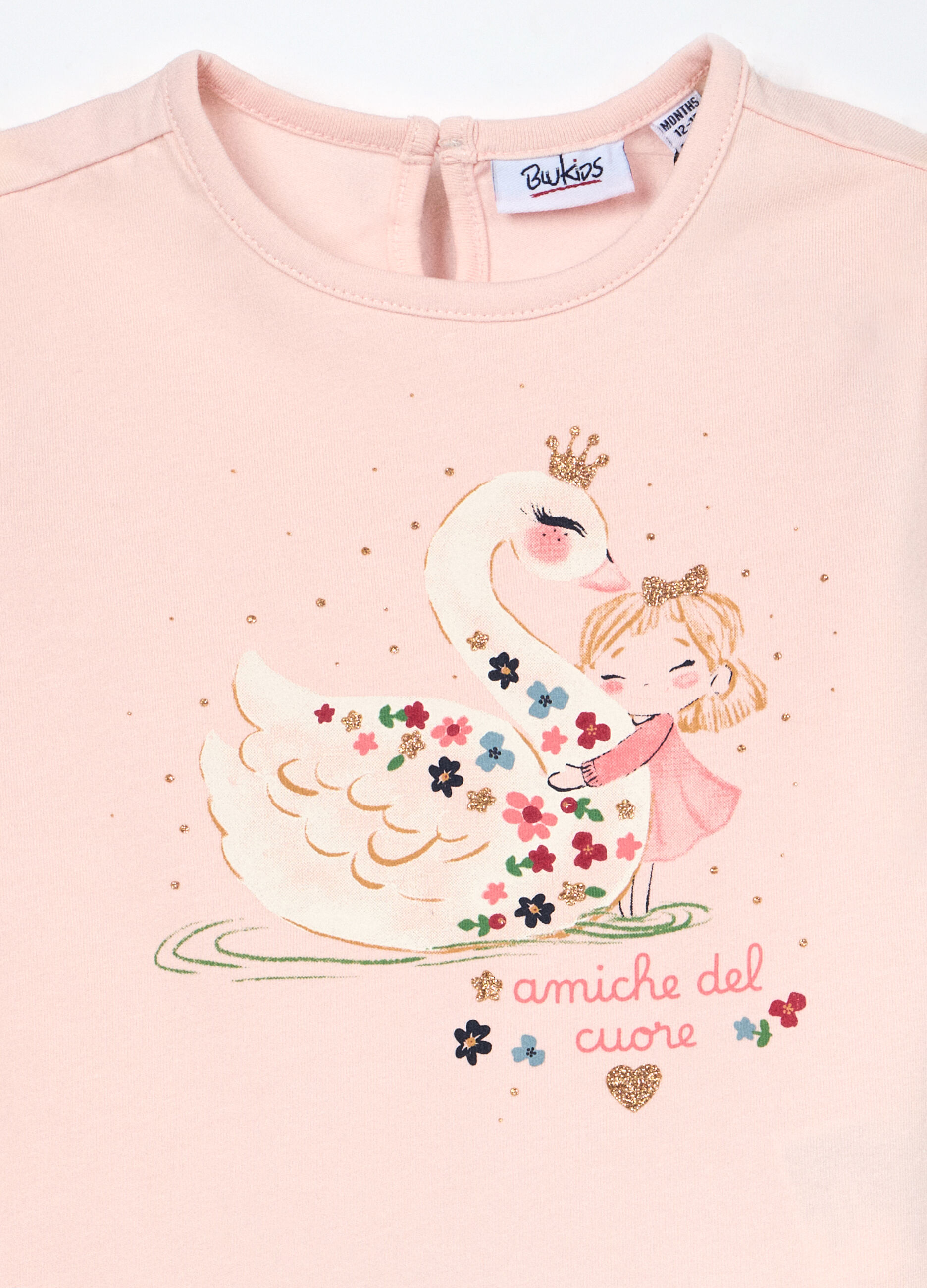 T-shirt in jersey di cotone stretch neonata_2