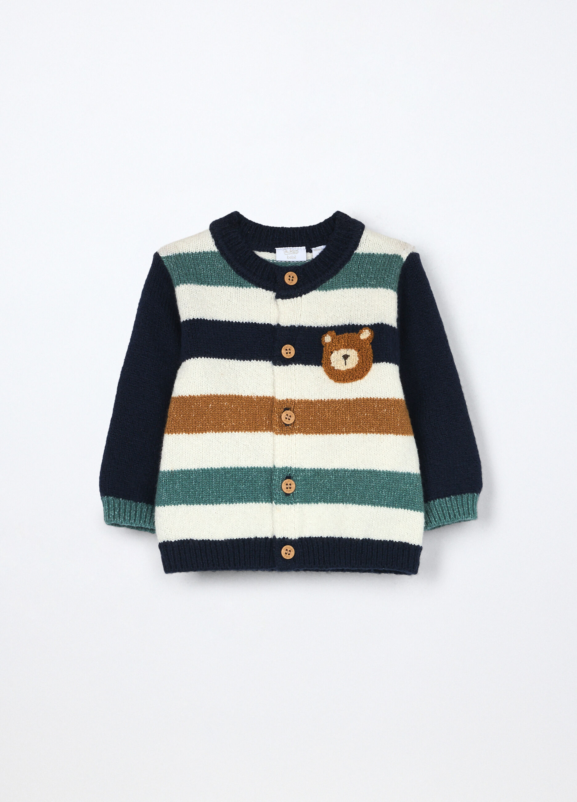 Cardigan tricot misto cotone neonato_0