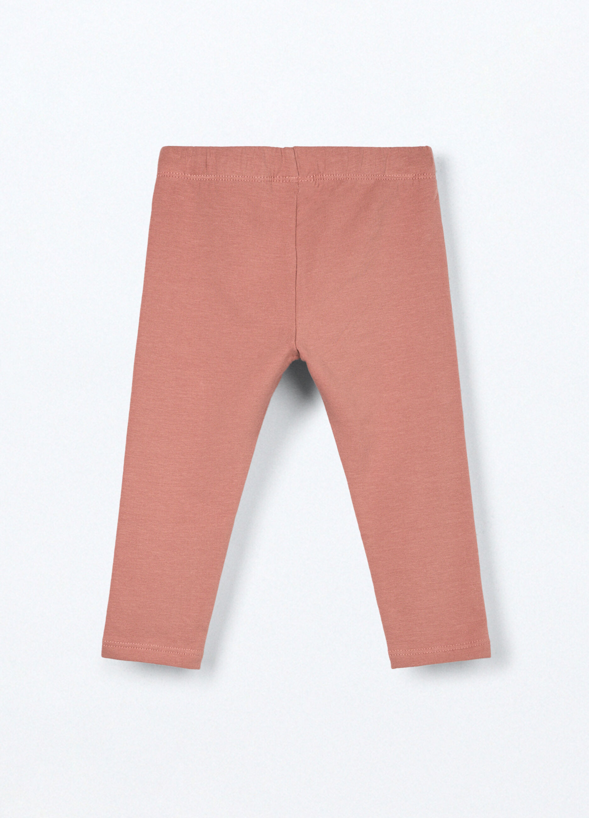 Leggings in cotone fleece stretch neonata_1