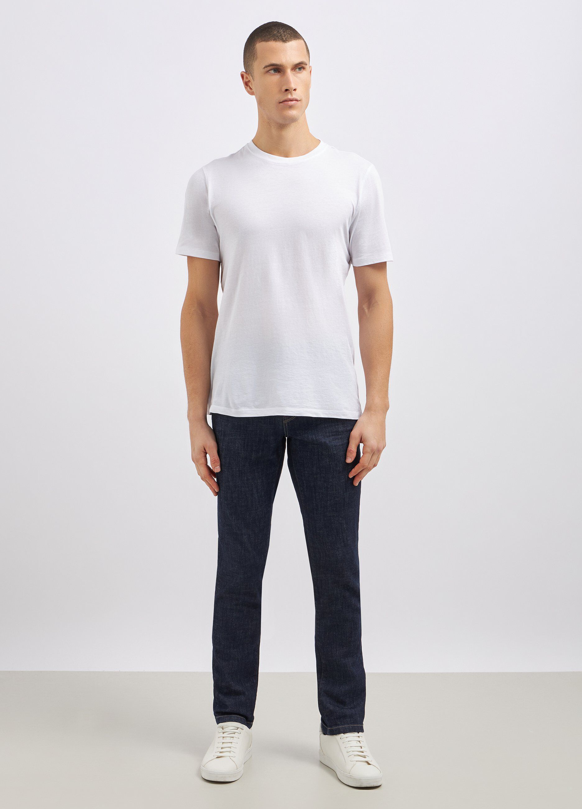 Pantaloni slim fit in denim uomo_0
